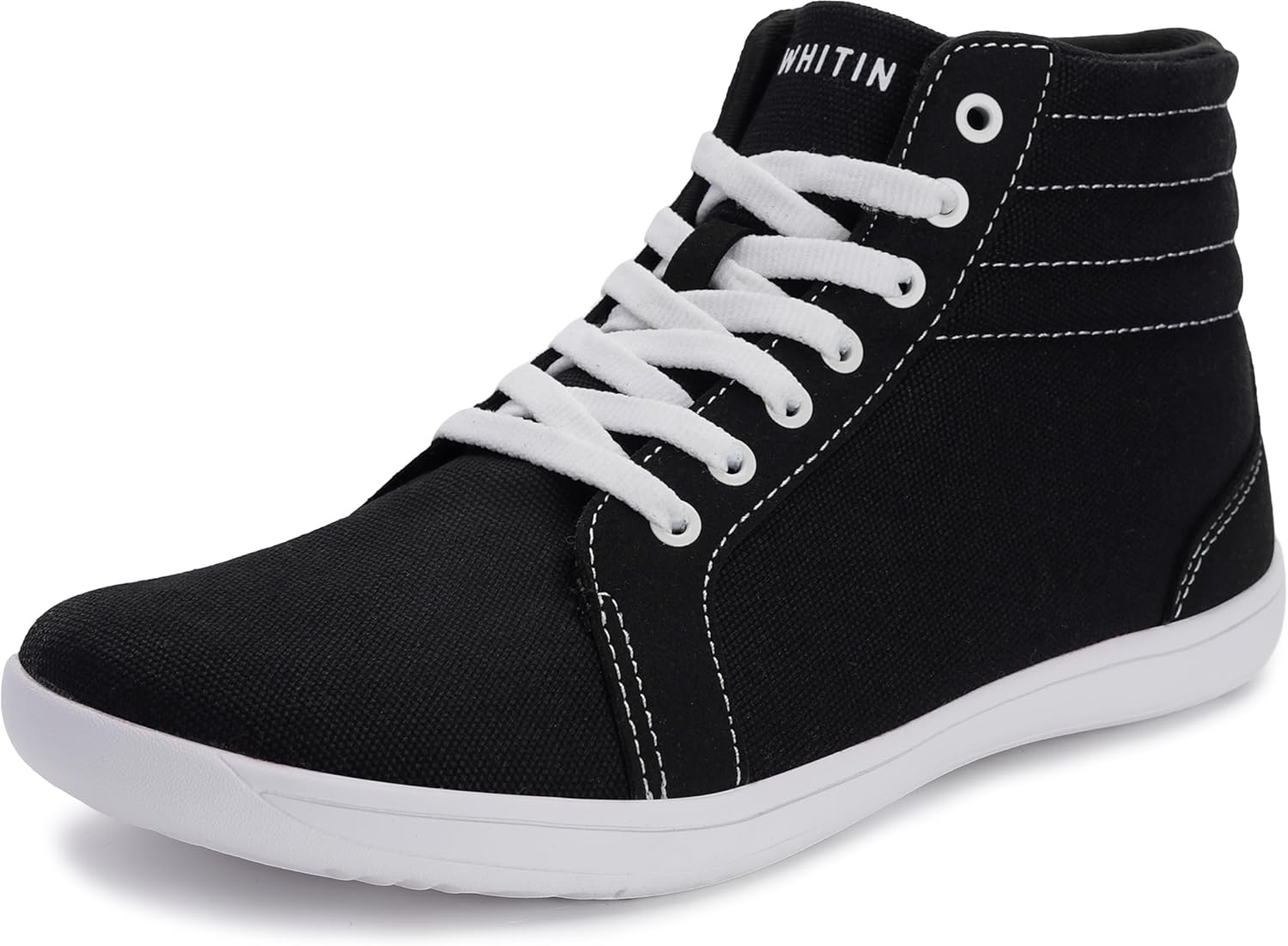 WHITIN Men’s Wide Hi-top Minimalist Barefoot Sneakers | Zero Drop Sole | Cushioned Ankle Support WHITIN Men’s Wide Hi-top Minimalist Barefoot Sneakers | Zero Drop Sole | Cushioned Ankle Support