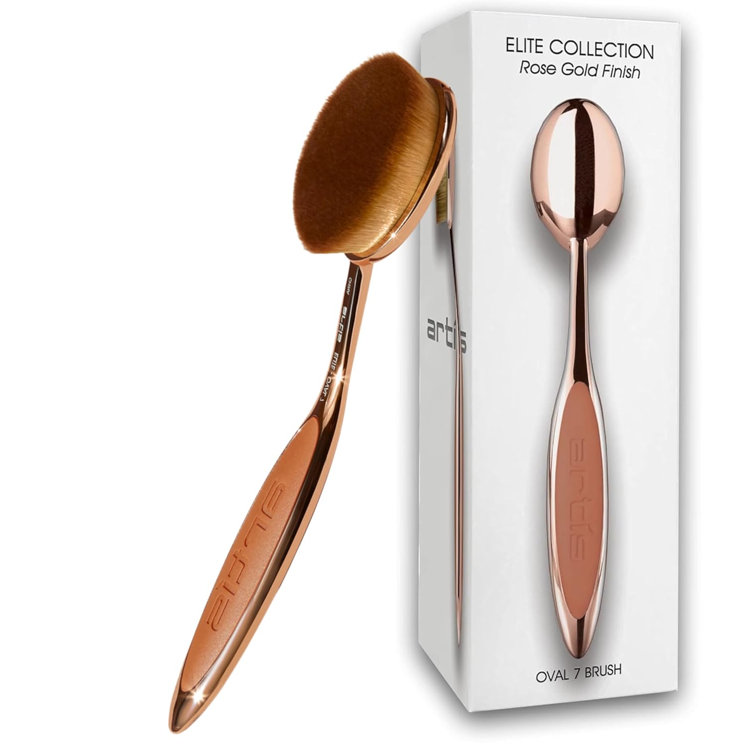 Artis Elite Oval 7 Brush | Oval Makeup Brush | Luxury Synthetic Foundation Brush | Ideal For Foundation, SPF, Skincare | Use With Liquids, Powders, and Creams | Creates Airbrush Finish Artis Elite Oval 7 Brush | Oval Makeup Brush | Luxury Synthetic Foundation Brush | Ideal For Foundation, SPF, Skincare | Use With Liquids, Powders, and Creams | Creates Airbrush Finish
