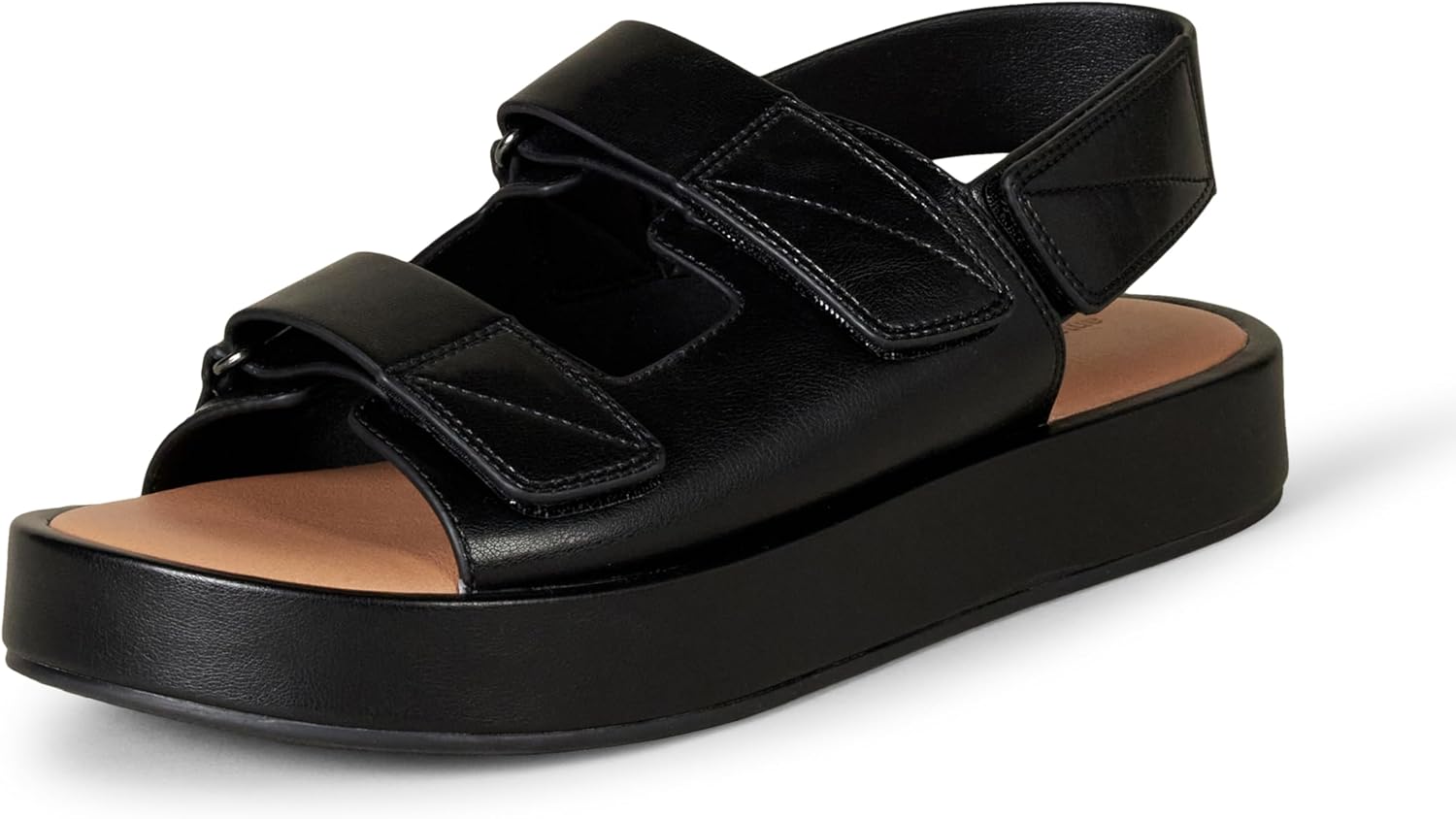 Amazon Essentials Women’s Adjustable Triple Strap Flat Platform Sandal Amazon Essentials Women’s Adjustable Triple Strap Flat Platform Sandal