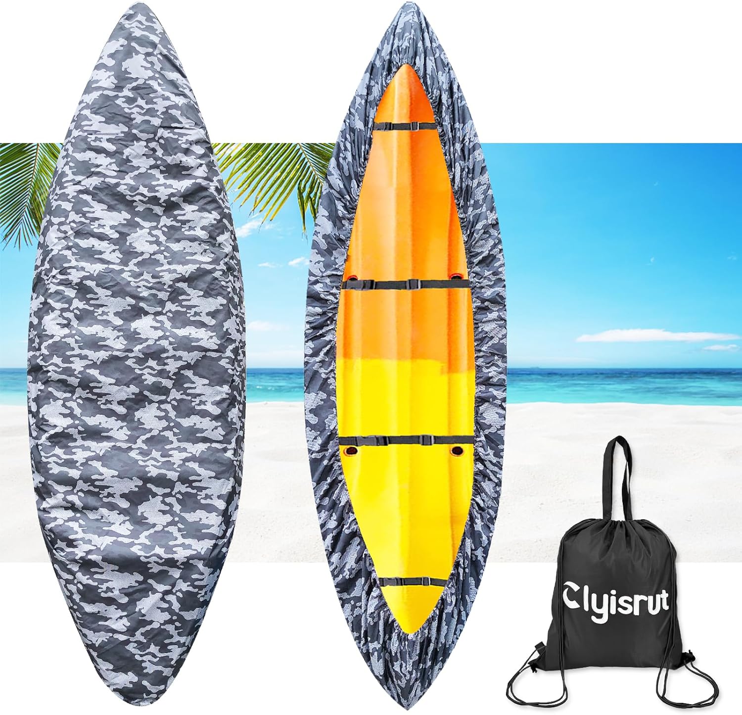 10-16FT Waterproof Kayak Covers for Outdoor Storage, 12FT Canoe Cover Accessories, Boat Cover Oxford Shade Marine Cockpit Dust Cover UV Protection Ultra Sunblock Shield for Fishing Boat Kayak Canoe 10-16FT Waterproof Kayak Covers for Outdoor Storage, 12FT Canoe Cover Accessories, Boat Cover Oxford Shade Marine Cockpit Dust Cover UV Protection Ultra Sunblock Shield for Fishing Boat Kayak Canoe