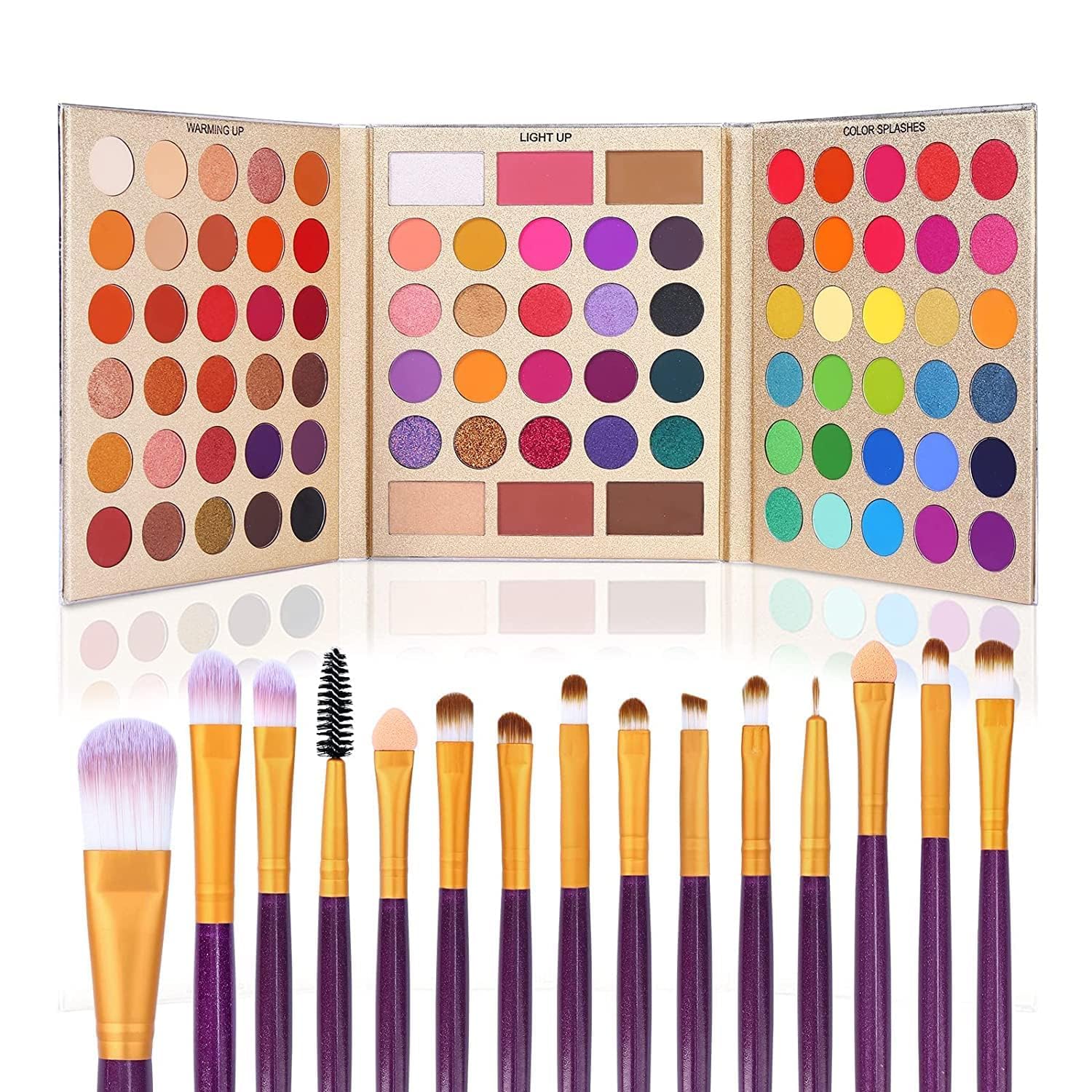 UCANBE Makeup Eyeshadow Palette + 15Pcs Brush Set, Pigmented 86 Colors Make Up Pallet with Brushes, Matte Shimmer Glitter Palettes Valentine’s Day Gift, Eye Shadow Highlighter Contour Blush Beauty Kit UCANBE Makeup Eyeshadow Palette + 15Pcs Brush Set, Pigmented 86 Colors Make Up Pallet with Brushes, Matte Shimmer Glitter Palettes Valentine’s Day Gift, Eye Shadow Highlighter Contour Blush Beauty Kit