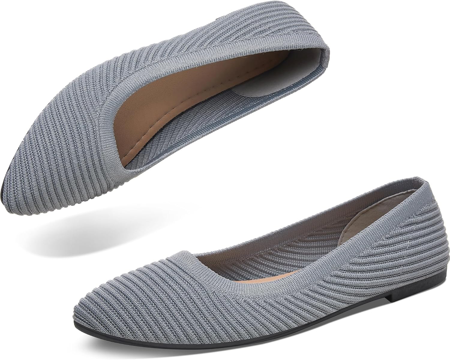 ALTOCIS Womens Knit Ballet Flats Ladies Comfortable Pointed-Toe Dressy Shoes Casual Soft Flat Shoes Ballerina Walking Flats Shoes ALTOCIS Womens Knit Ballet Flats Ladies Comfortable Pointed-Toe Dressy Shoes Casual Soft Flat Shoes Ballerina Walking Flats Shoes