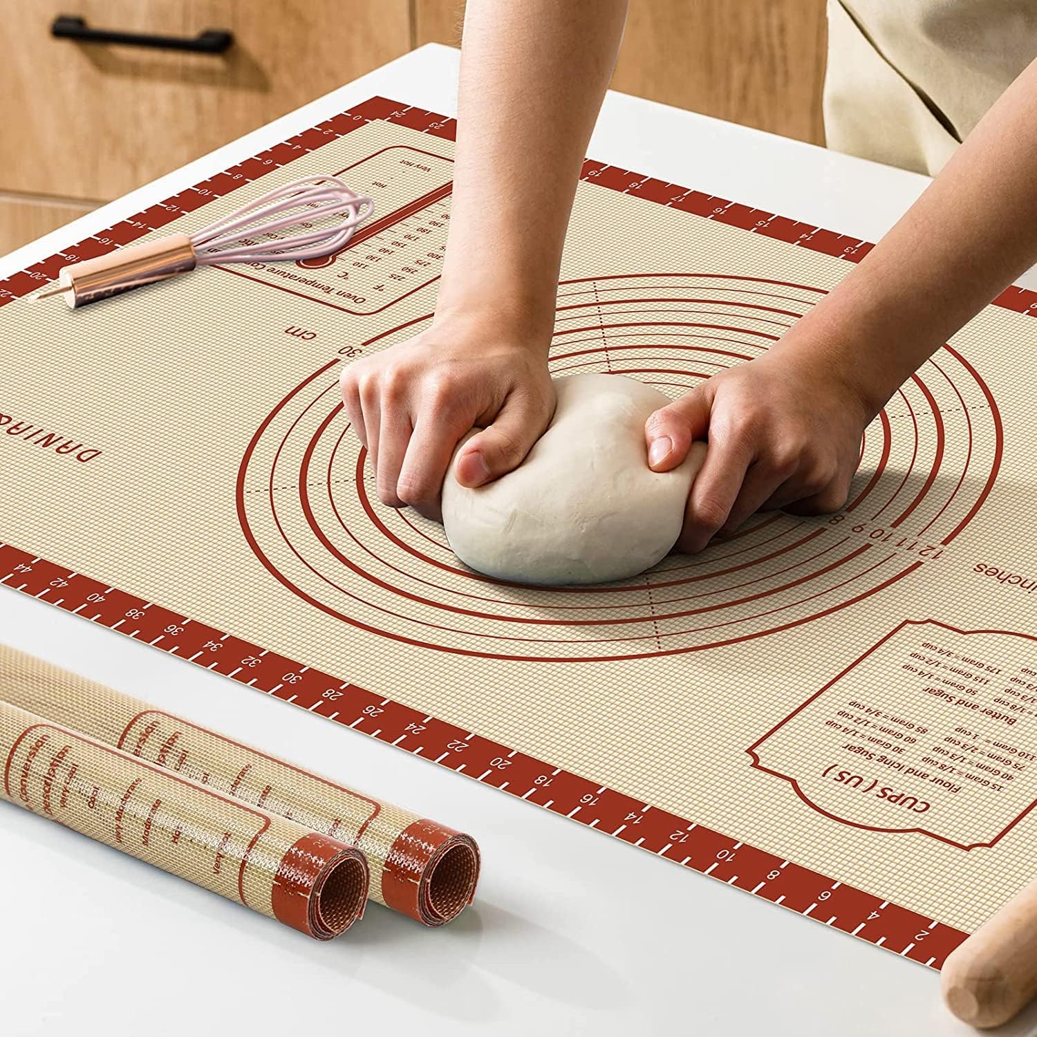 26×16 Inch Extra Thick Silicone Baking Mat with Measurements, Non-slip and Reusable – For Cookies, Bread, Pastry 26×16 Inch Extra Thick Silicone Baking Mat with Measurements, Non-slip and Reusable – For Cookies, Bread, Pastry