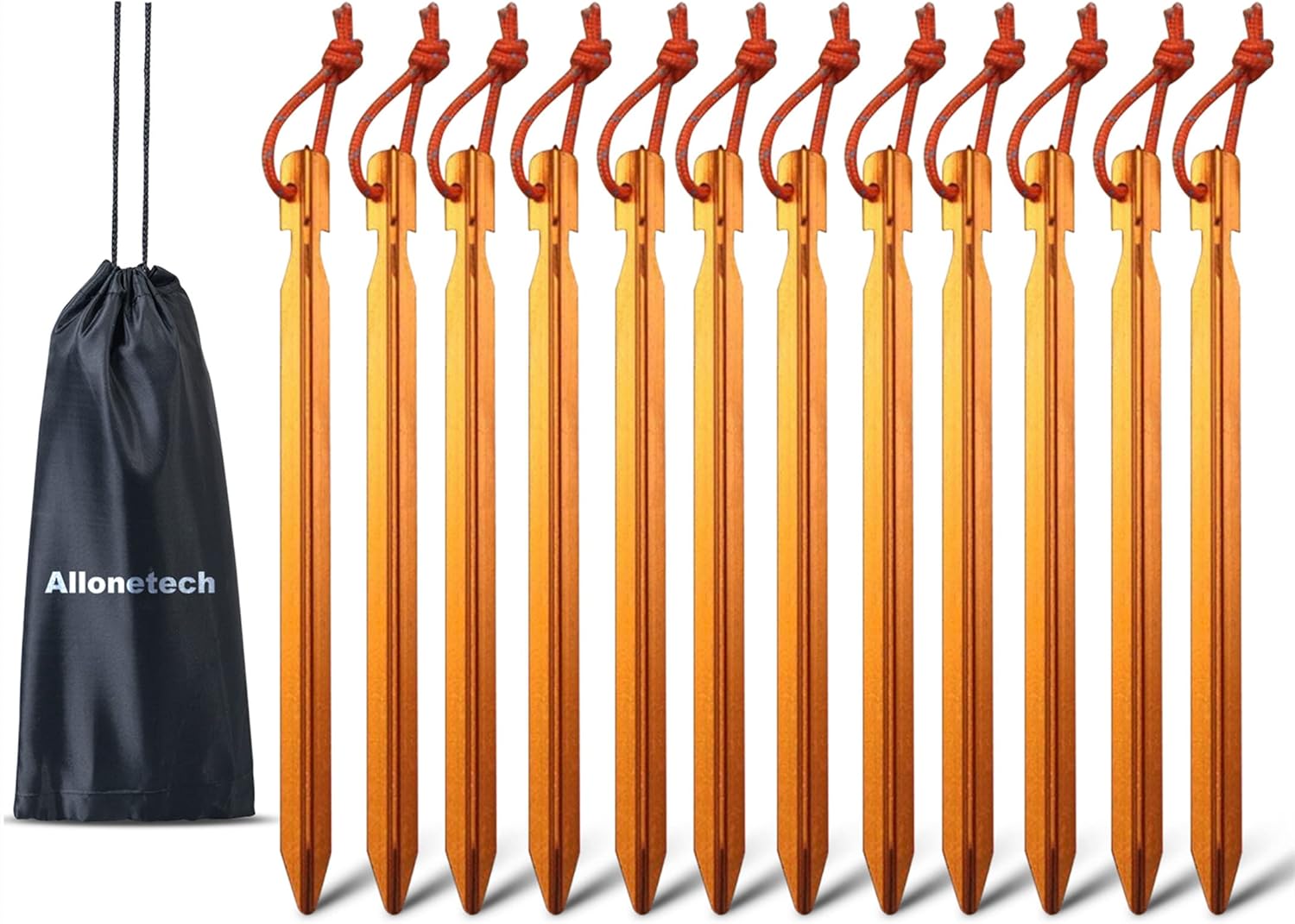 12 Pack Tent Stakes, 7075 Ground Metal Camping Aluminum Tent Pegs, Lightweight Tent Stakes Heavy Duty Spikes Camping Accessories 12 Pack Tent Stakes, 7075 Ground Metal Camping Aluminum Tent Pegs, Lightweight Tent Stakes Heavy Duty Spikes Camping Accessories