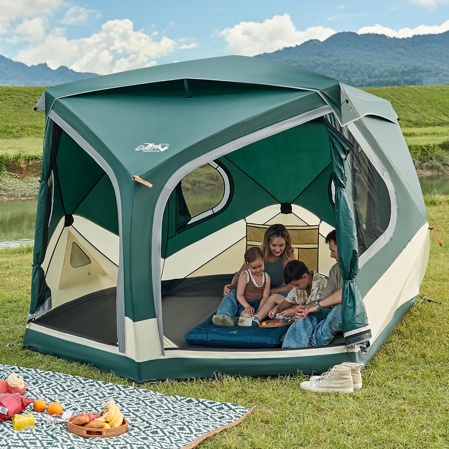 4/6/8 Person Instant Cabin Tent, Easy 60 Second Setup Family Tents for Camping, Pop up Camping Tent, Large Waterproof Tents for Outdoor Camping, Spacious Interior, Upgraded Ventilation 4/6/8 Person Instant Cabin Tent, Easy 60 Second Setup Family Tents for Camping, Pop up Camping Tent, Large Waterproof Tents for Outdoor Camping, Spacious Interior, Upgraded Ventilation