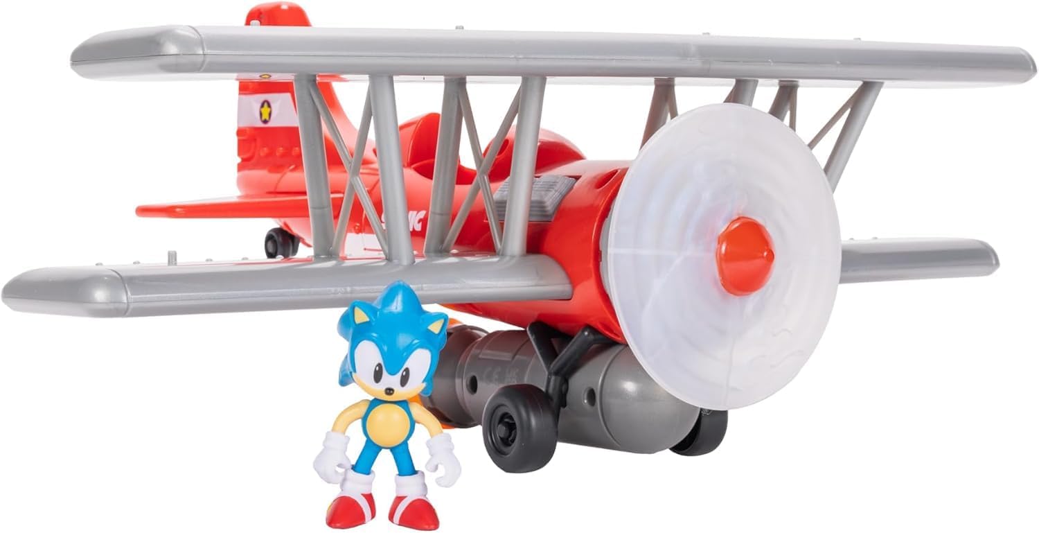 Sonic The Hedgehog Tornado Biplane Playset with... Sonic The Hedgehog Tornado Biplane Playset with...