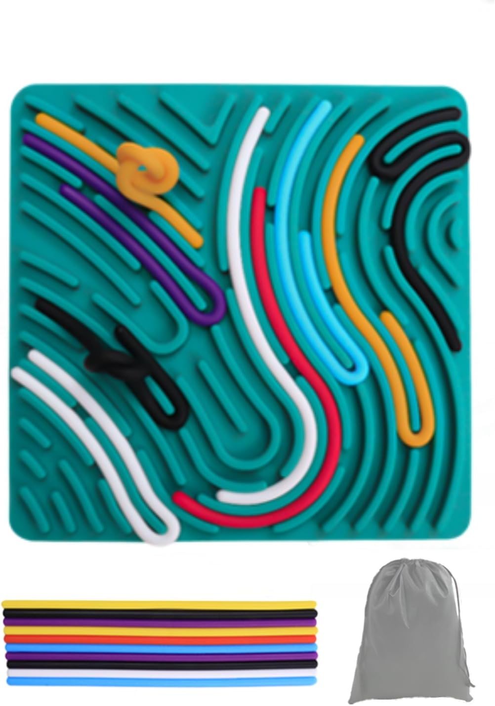 Busy Sensory Activity Board, Silent Silicone Fidget... Busy Sensory Activity Board, Silent Silicone Fidget...