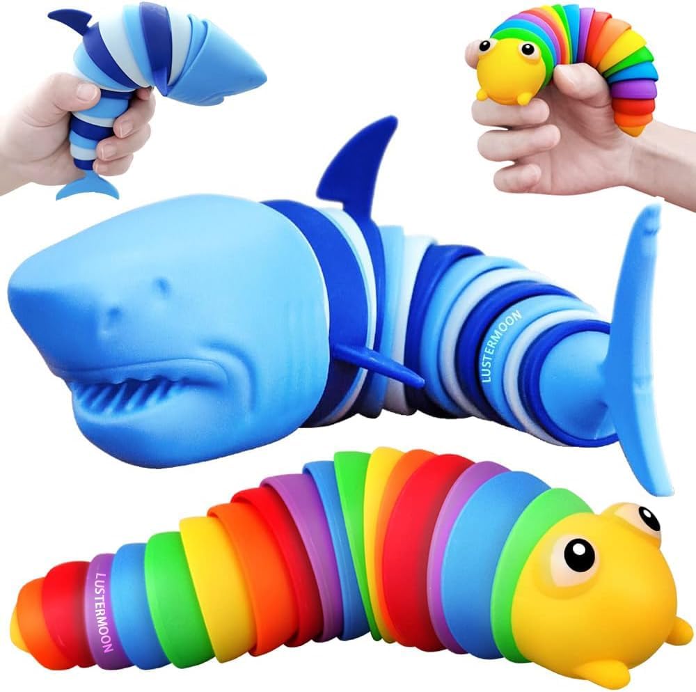 2 Pieces Articulated Fidget Toy, Rainbow Caterpillar... 2 Pieces Articulated Fidget Toy, Rainbow Caterpillar...