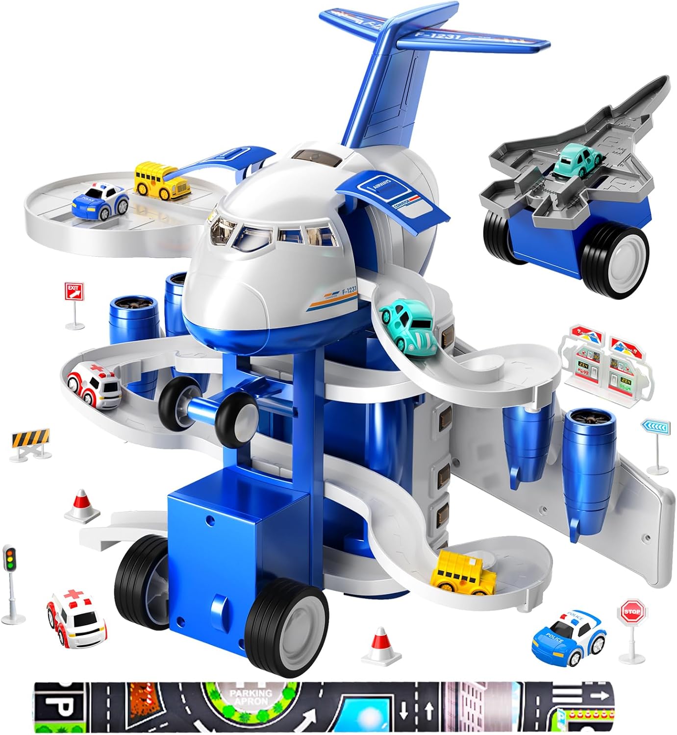 TEMI Kids Airplane Boy Toys for 3 4 5 Year Old Boys – Car Race Track for Kids Ages 3-5 with 8 Mini Car Toys, Toddlers Educational Toy, Birthday Gifts for Boys 3-5, Birthday Gift for Boys Girls 3-5 TEMI Kids Airplane Boy Toys for 3 4 5 Year Old Boys – Car Race Track for Kids Ages 3-5 with 8 Mini Car Toys, Toddlers Educational Toy, Birthday Gifts for Boys 3-5, Birthday Gift for Boys Girls 3-5
