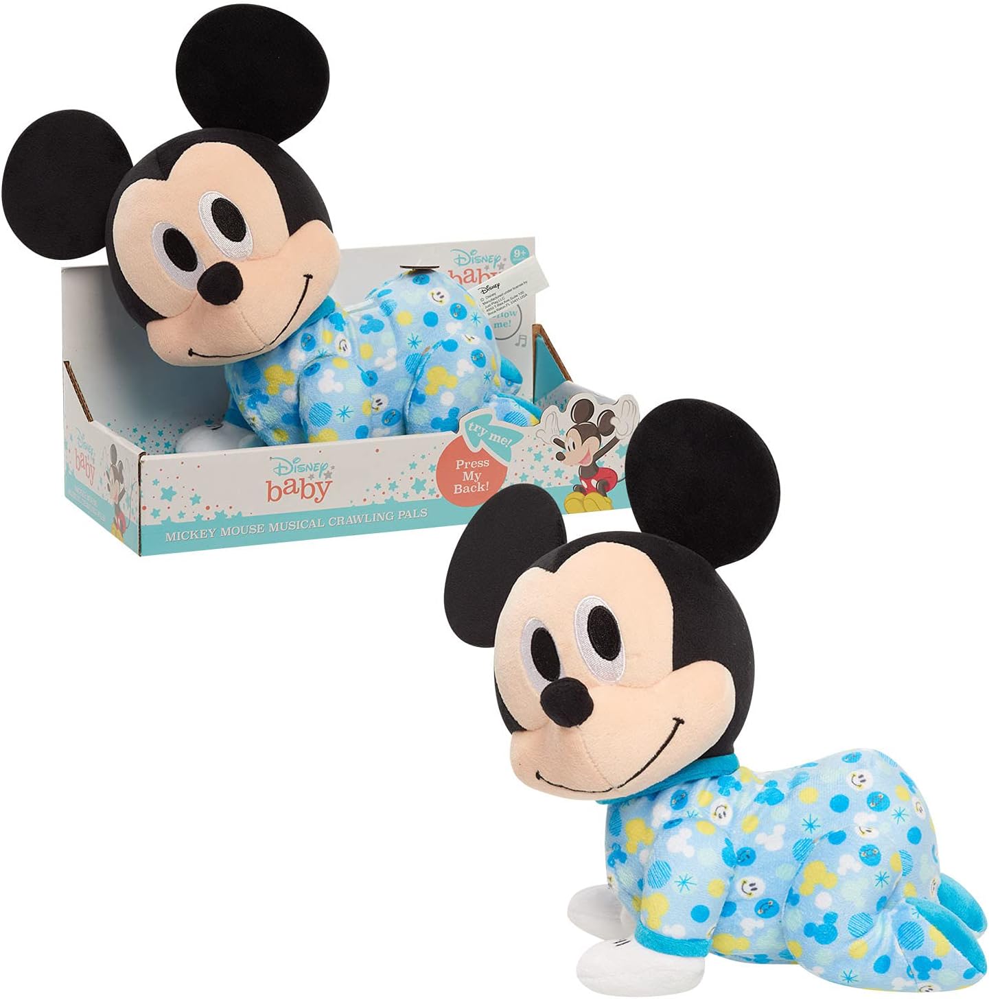Disney Baby Musical Crawling Pals Plush, Mickey Mouse, Interactive Crawling Plush, Stuffed Animal, Officially Licensed Kids Toys for Ages 09 Month by Just Play Disney Baby Musical Crawling Pals Plush, Mickey Mouse, Interactive Crawling Plush, Stuffed Animal, Officially Licensed Kids Toys for Ages 09 Month by Just Play