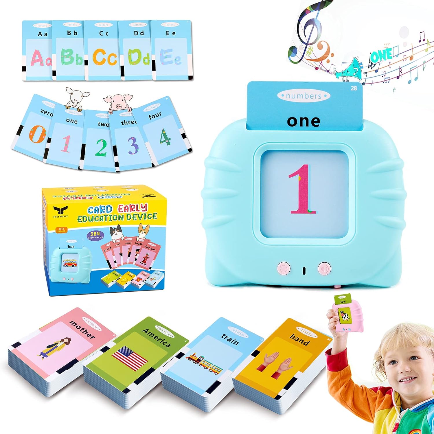FREE TO FLY Talking Flash Cards for Toddlers 2-4... FREE TO FLY Talking Flash Cards for Toddlers 2-4...