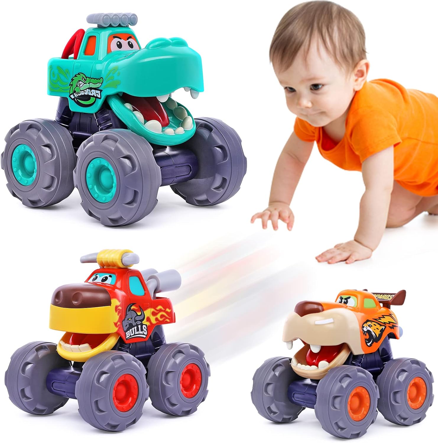 Toy Cars for 1 Year Old Boy Gifts Monster Trucks... Toy Cars for 1 Year Old Boy Gifts Monster Trucks...
