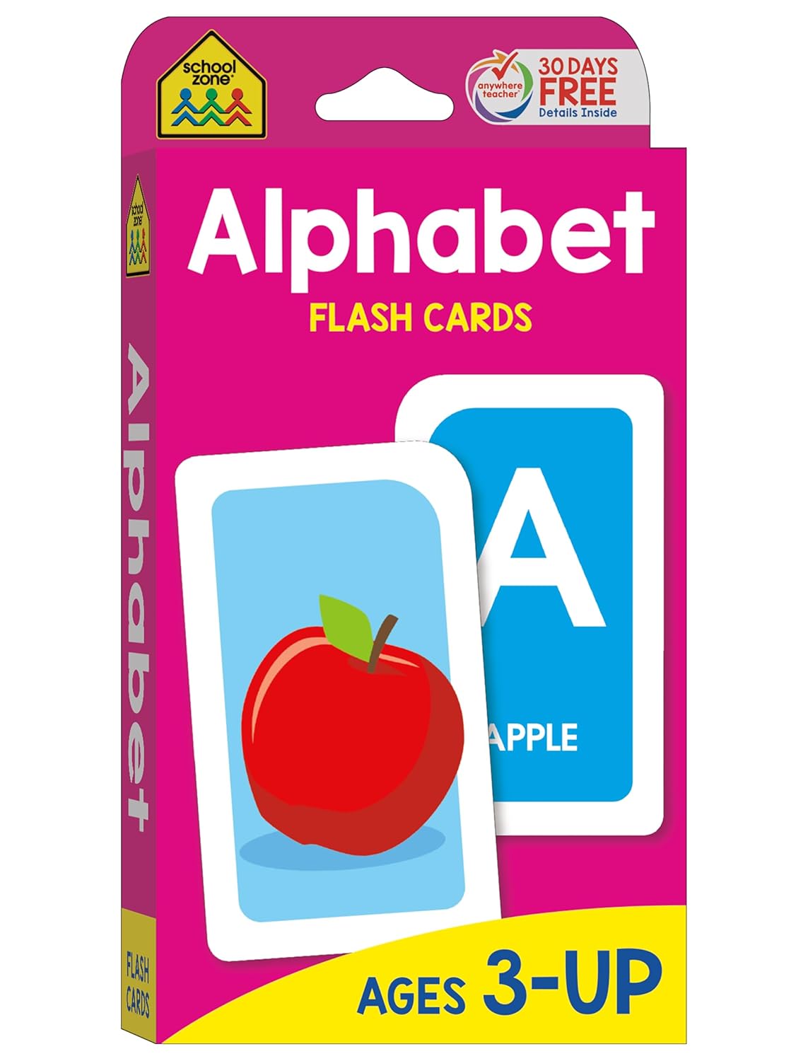 School Zone Alphabet Flash Cards: Learn the ABCs, Preschool & Toddlers, Letters & Phonics, Colorful & Fun Learning, Ages 3 and Up, 56 Cards School Zone Alphabet Flash Cards: Learn the ABCs, Preschool & Toddlers, Letters & Phonics, Colorful & Fun Learning, Ages 3 and Up, 56 Cards