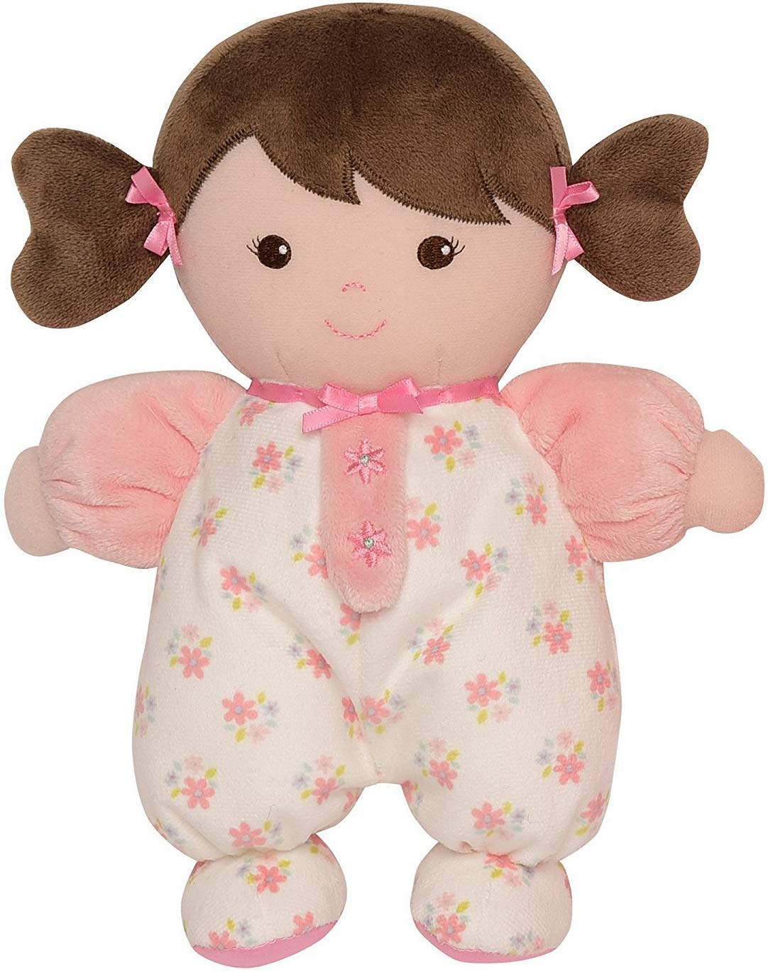 Baby Starters Plush Baby Doll with Rattle, Brunette... Baby Starters Plush Baby Doll with Rattle, Brunette...