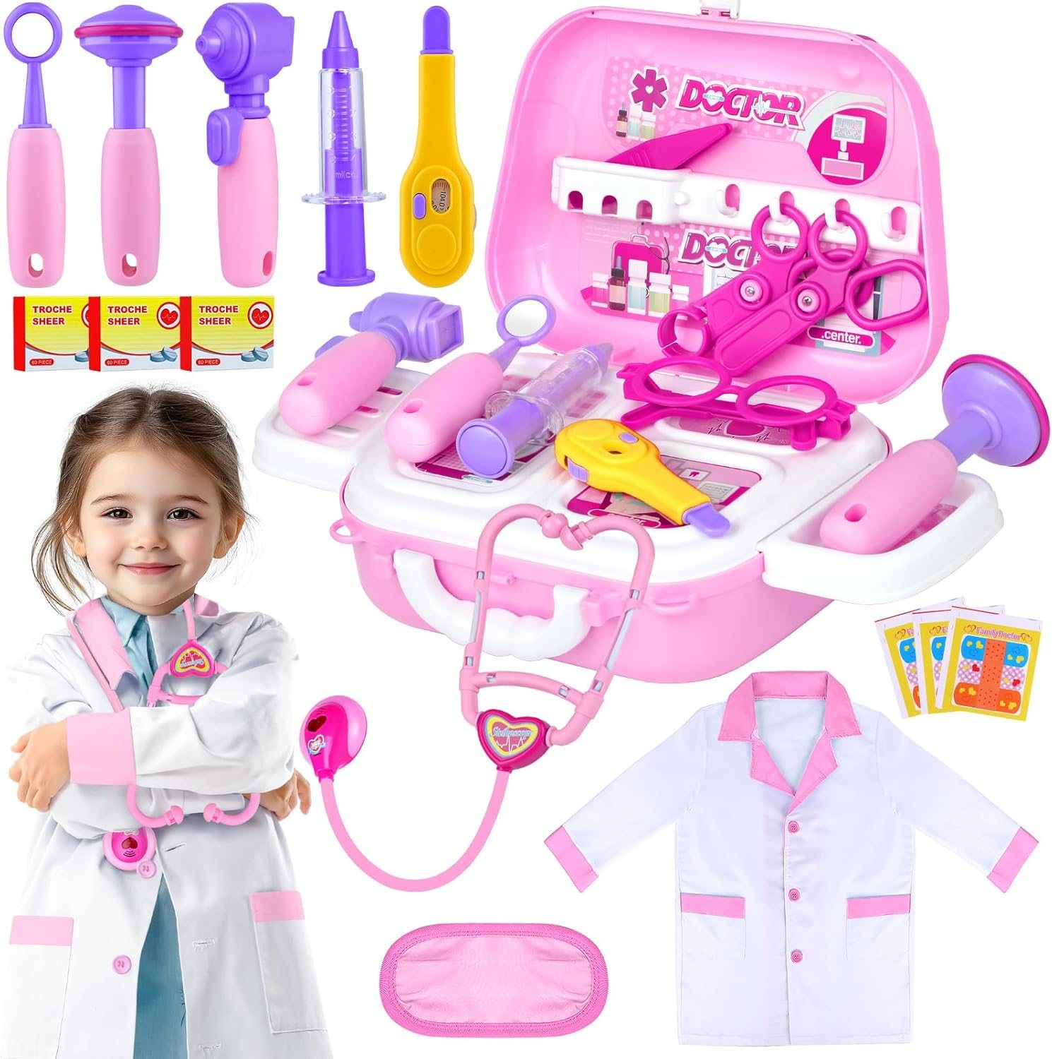 GINMIC Kids Doctor Play Kit, 22 Pieces Pretend... GINMIC Kids Doctor Play Kit, 22 Pieces Pretend...