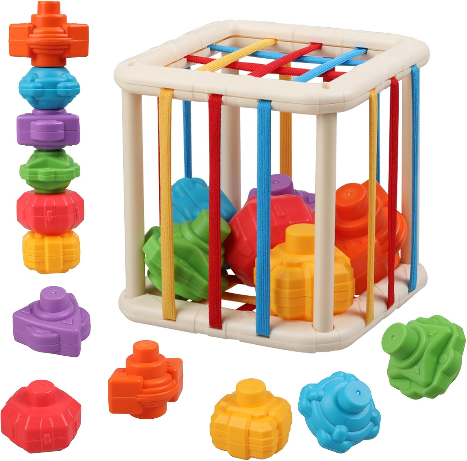Baby Sensory Shape Sorter Blocks Toy, Activity Cube Bins, Montessori Educational Learning Fine Motor Skills Toys for Babies Toddlers 6 12 18 Months Age 1 2 3 One Two Year Old Boys Girls Gifts Baby Sensory Shape Sorter Blocks Toy, Activity Cube Bins, Montessori Educational Learning Fine Motor Skills Toys for Babies Toddlers 6 12 18 Months Age 1 2 3 One Two Year Old Boys Girls Gifts