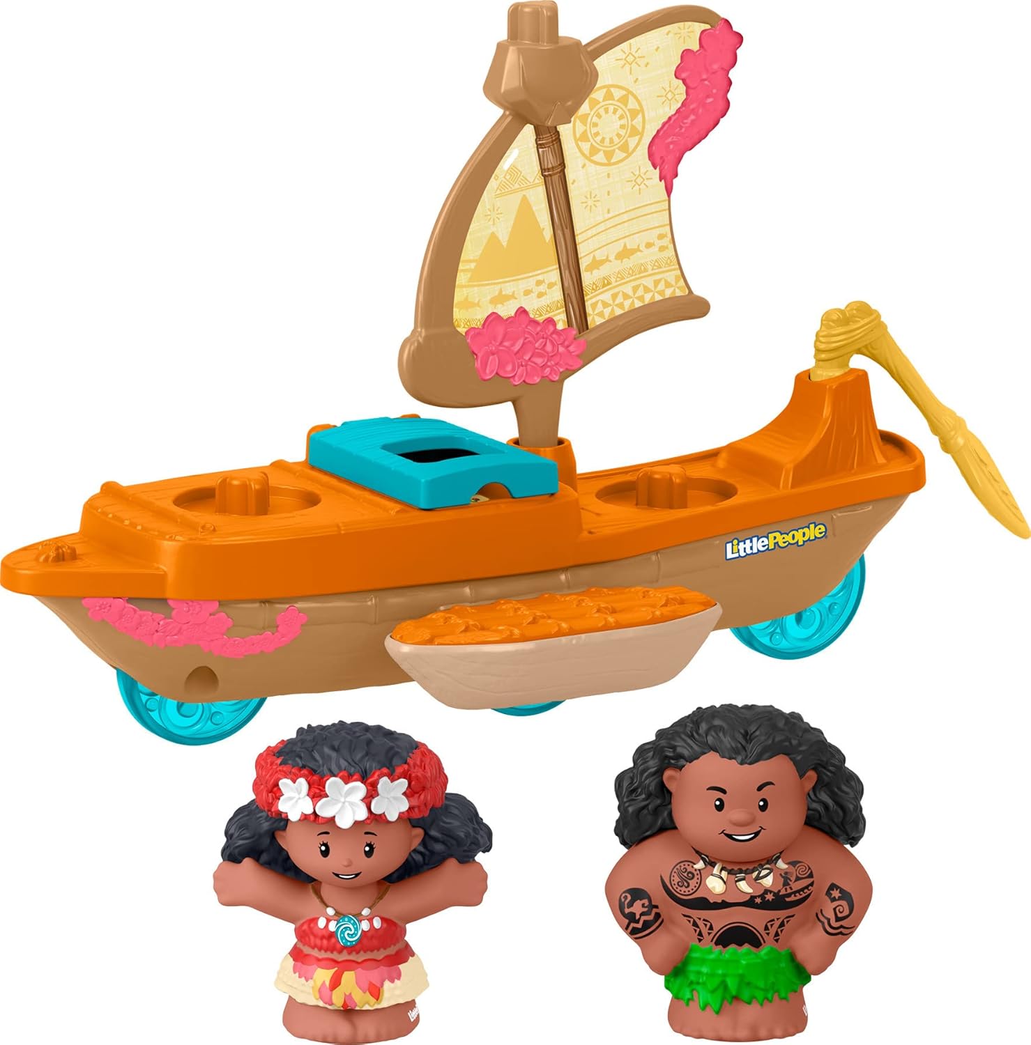 Fisher-Price Little People Toddler Toy Disney Princess Moana & Maui’s Canoe Sail Boat with Figures for Pretend Play Ages 18+ Months Fisher-Price Little People Toddler Toy Disney Princess Moana & Maui’s Canoe Sail Boat with Figures for Pretend Play Ages 18+ Months