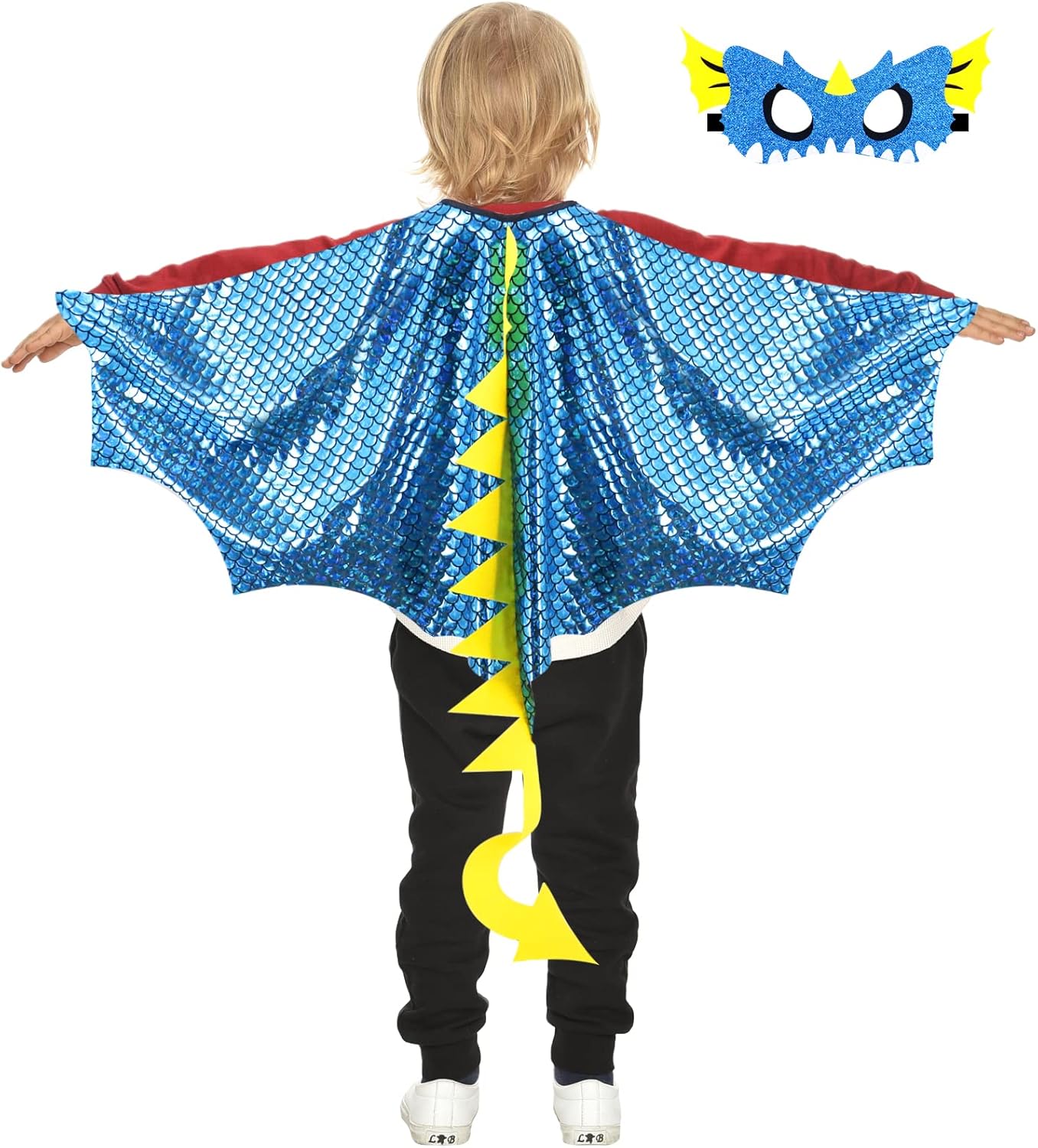 Dragon-Wings Costume for Kids Mask Dinosaur Dress... Dragon-Wings Costume for Kids Mask Dinosaur Dress...