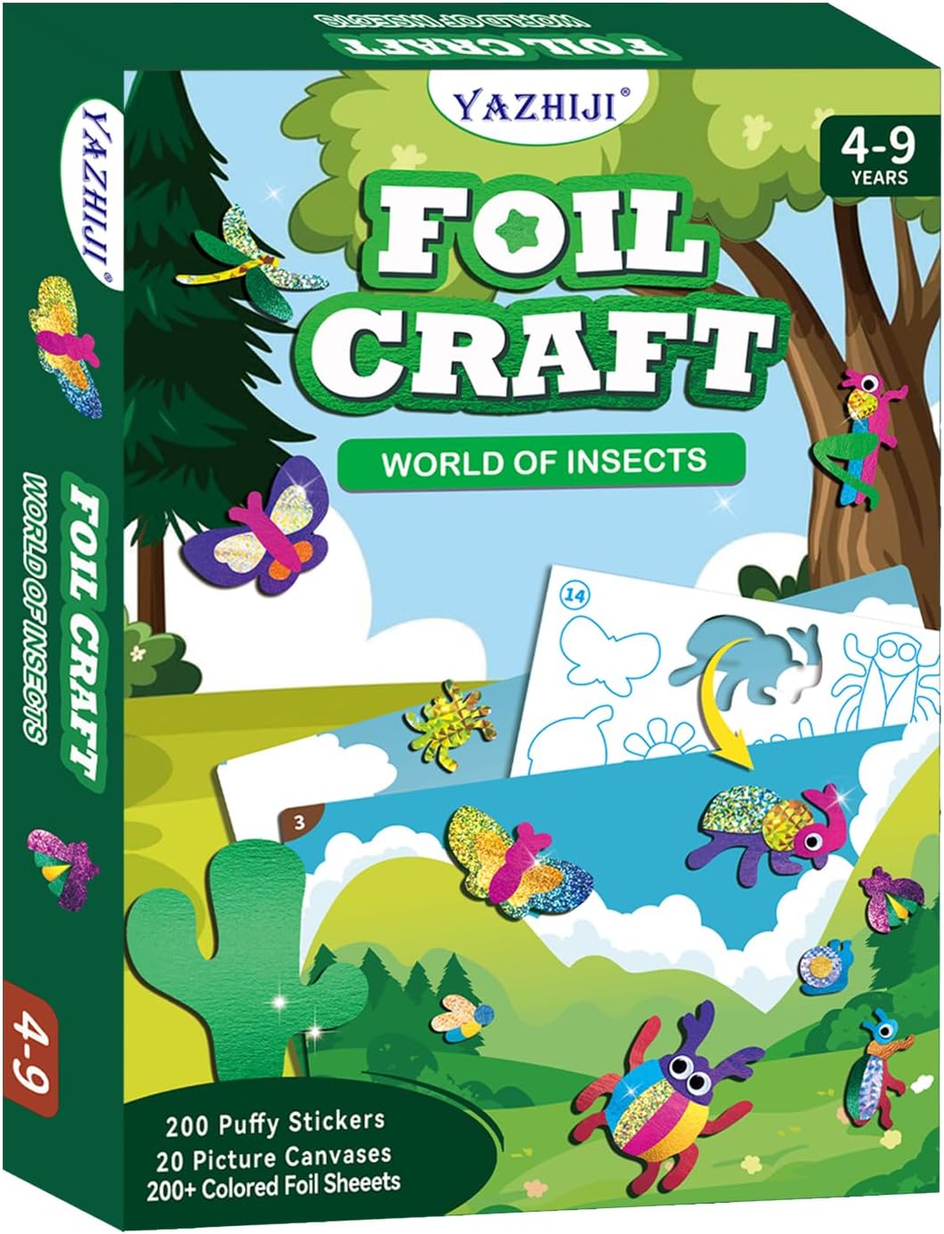Yazhiji Foil Art Craft Kits for Kids – Bugs... Yazhiji Foil Art Craft Kits for Kids – Bugs...
