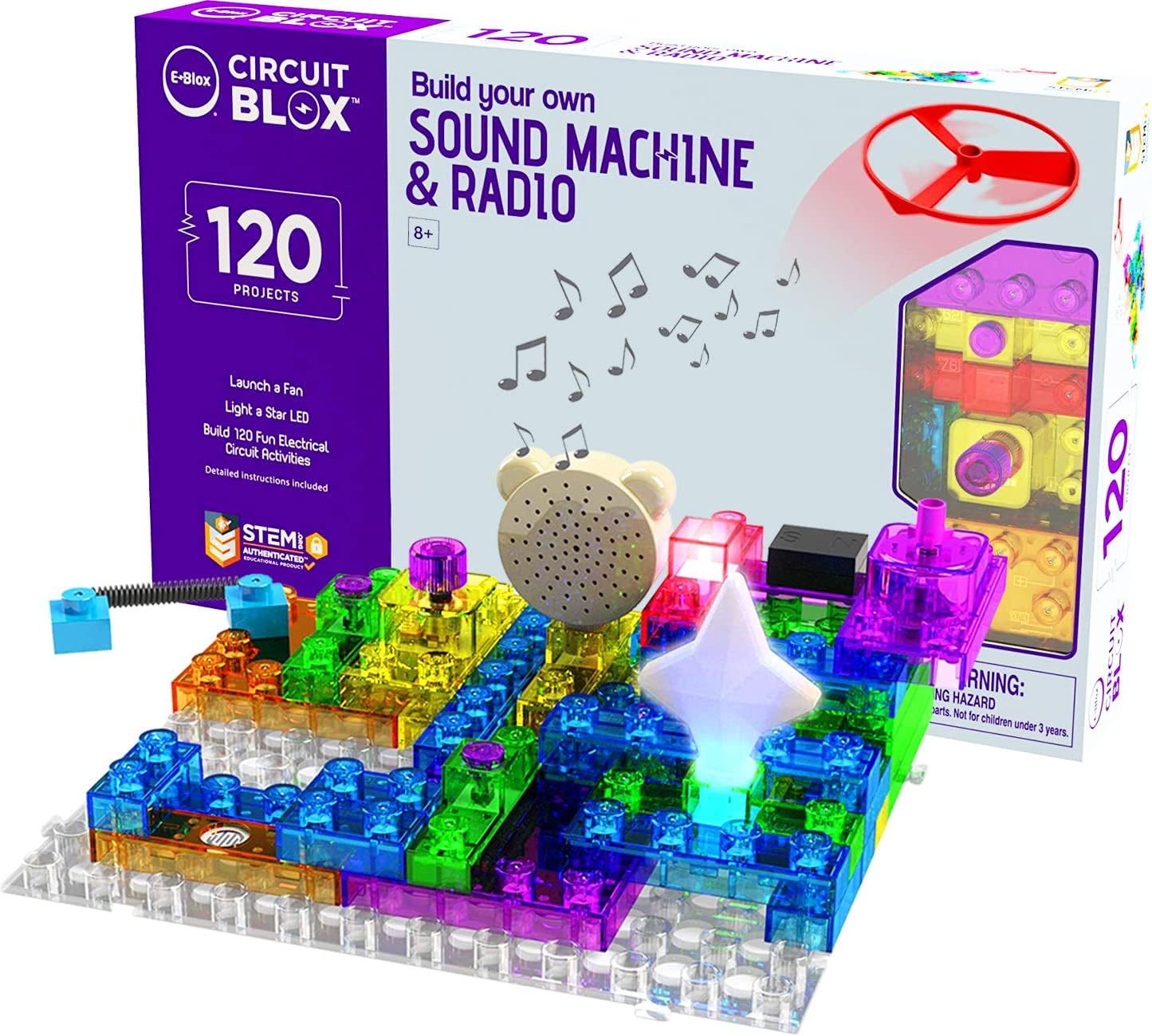 E-Blox Building Blocks STEM Circuit Kit, 120 Projects,... E-Blox Building Blocks STEM Circuit Kit, 120 Projects,...