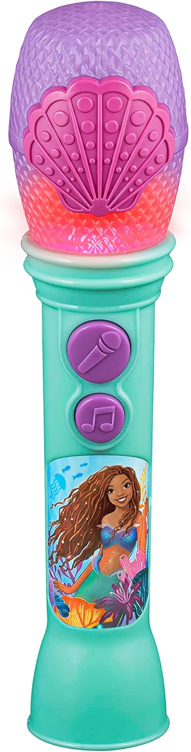 eKids Disney The Little Mermaid Toy Microphone for Kids with Built-in Music and Flashing Lights, Designed for Fans of Disney Toys for Girls eKids Disney The Little Mermaid Toy Microphone for Kids with Built-in Music and Flashing Lights, Designed for Fans of Disney Toys for Girls
