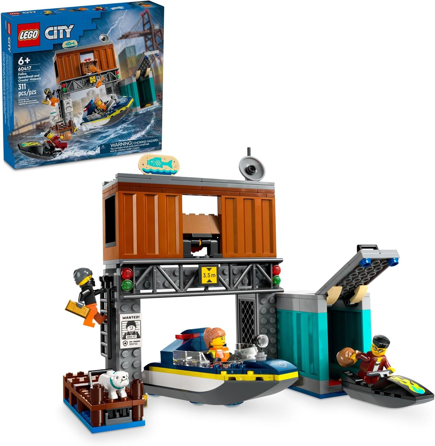 LEGO City Police Speedboat and Crooks’ Hideout... LEGO City Police Speedboat and Crooks’ Hideout...