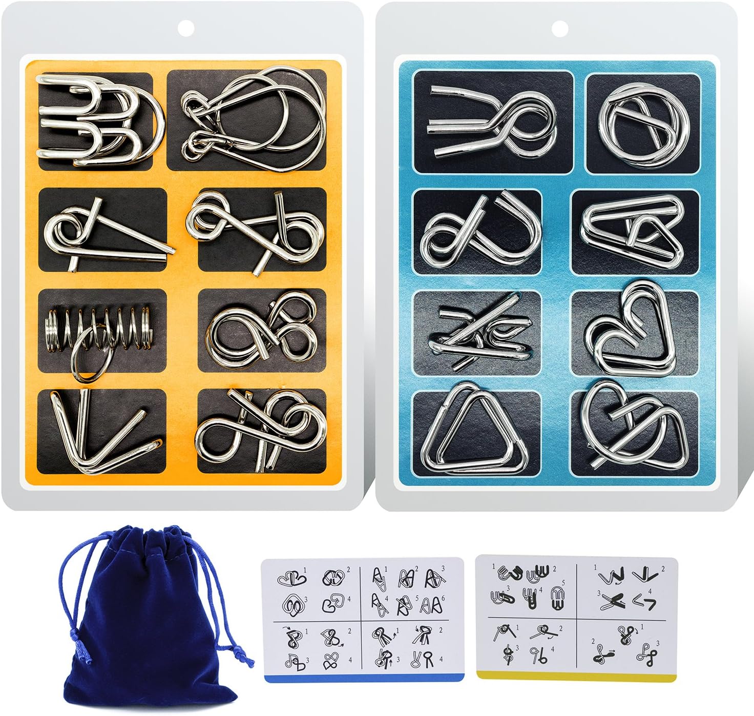 Padike Metal Puzzle Rings, IQ Test Mind Game Toys,... Padike Metal Puzzle Rings, IQ Test Mind Game Toys,...