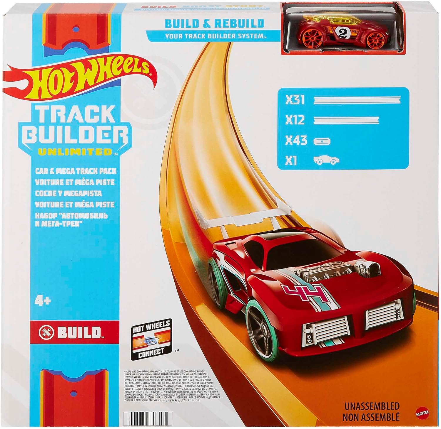 Hot Wheels Toy Car Track Set, Mega Track Pack,... Hot Wheels Toy Car Track Set, Mega Track Pack,...