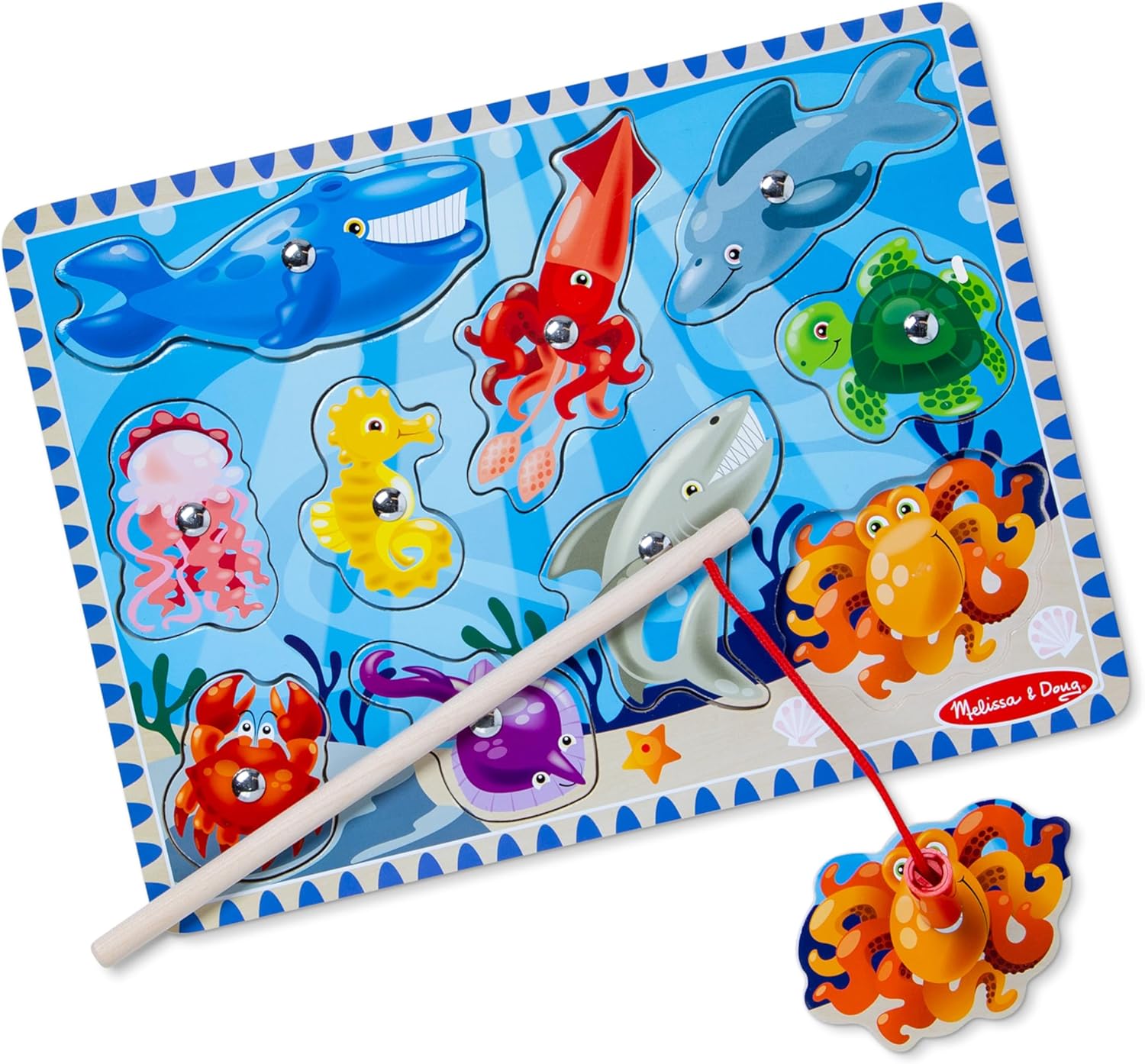 Melissa & Doug Magnetic Wooden Fishing Game... Melissa & Doug Magnetic Wooden Fishing Game...