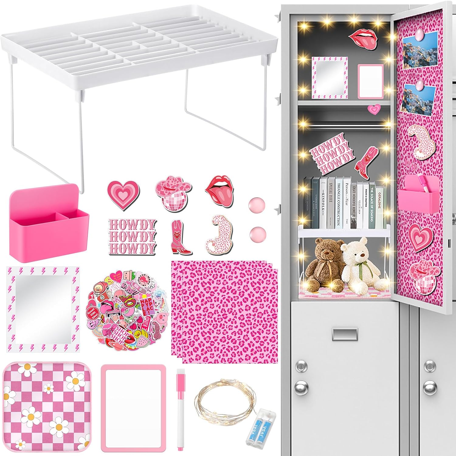 118 Pcs Locker Organizer and Decorating Kit Back... 118 Pcs Locker Organizer and Decorating Kit Back...