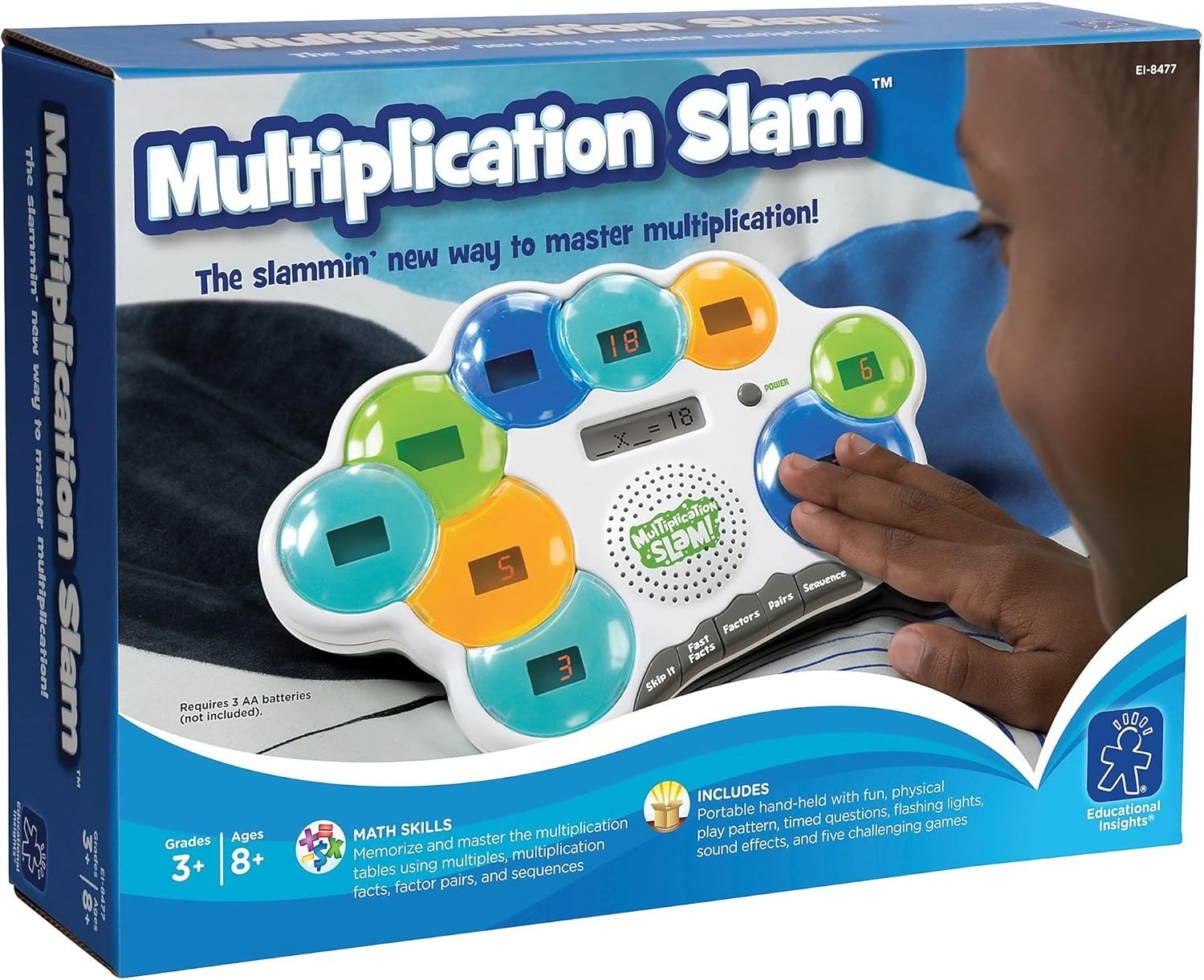 Educational Insights Multiplication Slam, Electronic Math Game, Gift for Boys & Girls Ages 8+ Educational Insights Multiplication Slam, Electronic Math Game, Gift for Boys & Girls Ages 8+