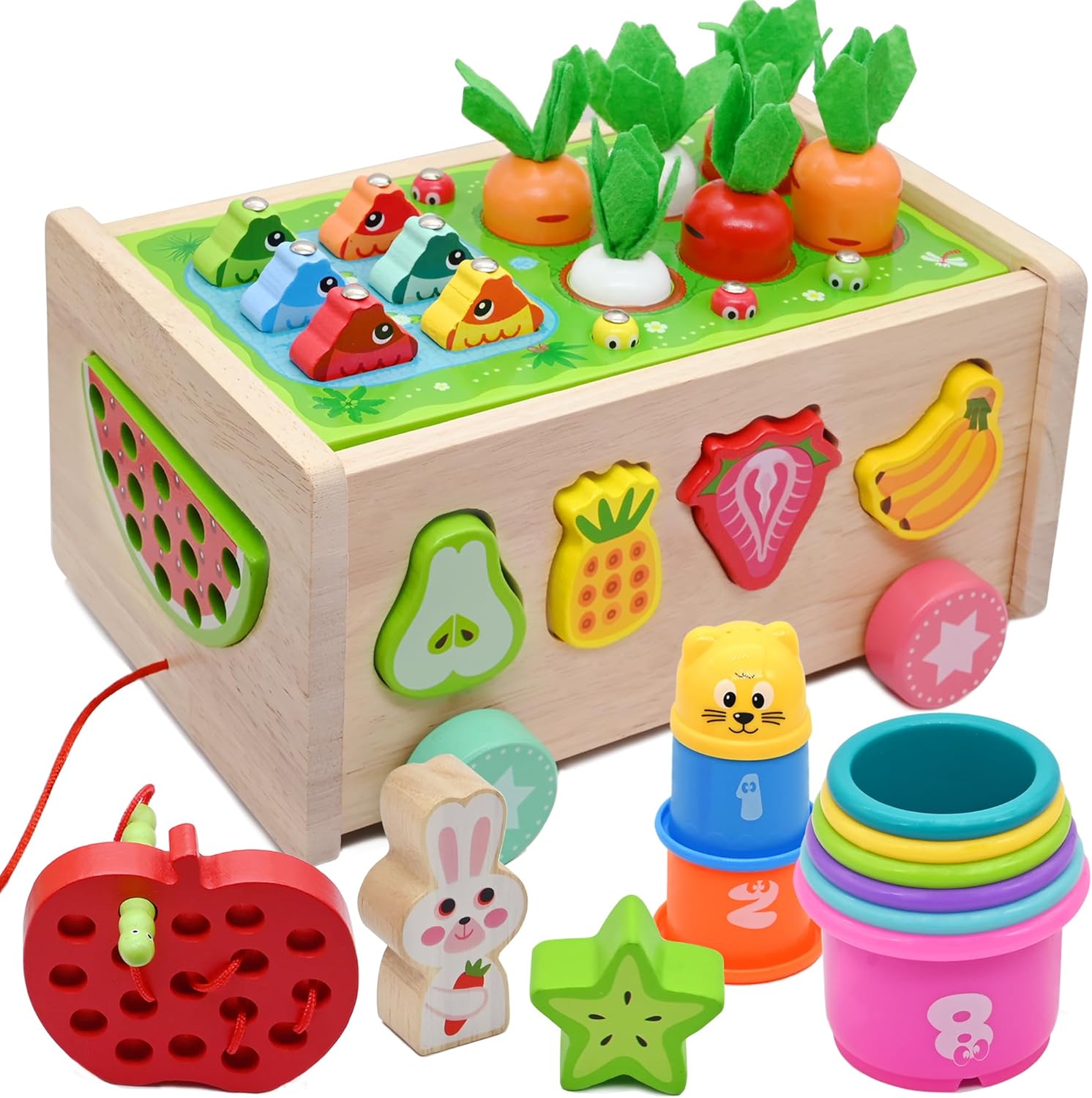 10-in-1 Toddlers Montessori Wooden Educational Toys for Baby Boys Girls Age 18 Months and Up,Shapes Sorting &Matching, Preschool Learning Fine Motor Skills Game 10-in-1 Toddlers Montessori Wooden Educational Toys for Baby Boys Girls Age 18 Months and Up,Shapes Sorting &Matching, Preschool Learning Fine Motor Skills Game