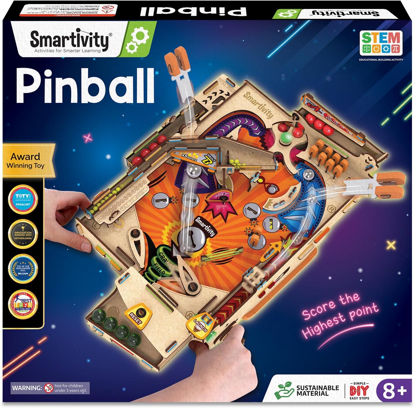 Smartivity DIY Pinball Machine Toy for Kids Ages 8-14 Years Old | Global Award Winning Arcade Game| Cool Birthday Gifts Ideas for Boys & Girls| STEM Toy for 8,9,10,11,12,13,14I Wooden Engineering Game Smartivity DIY Pinball Machine Toy for Kids Ages 8-14 Years Old | Global Award Winning Arcade Game| Cool Birthday Gifts Ideas for Boys & Girls| STEM Toy for 8,9,10,11,12,13,14I Wooden Engineering Game