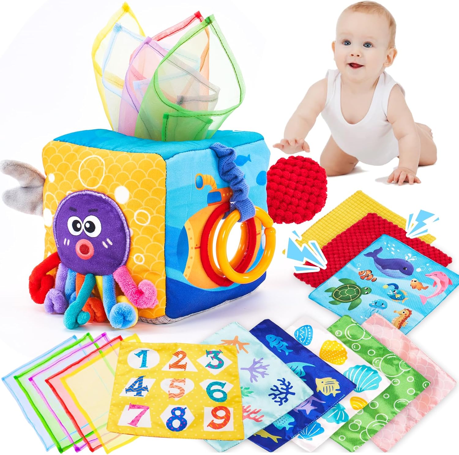 hahaland Baby Tissue Box Toy – Baby Toys... hahaland Baby Tissue Box Toy – Baby Toys...