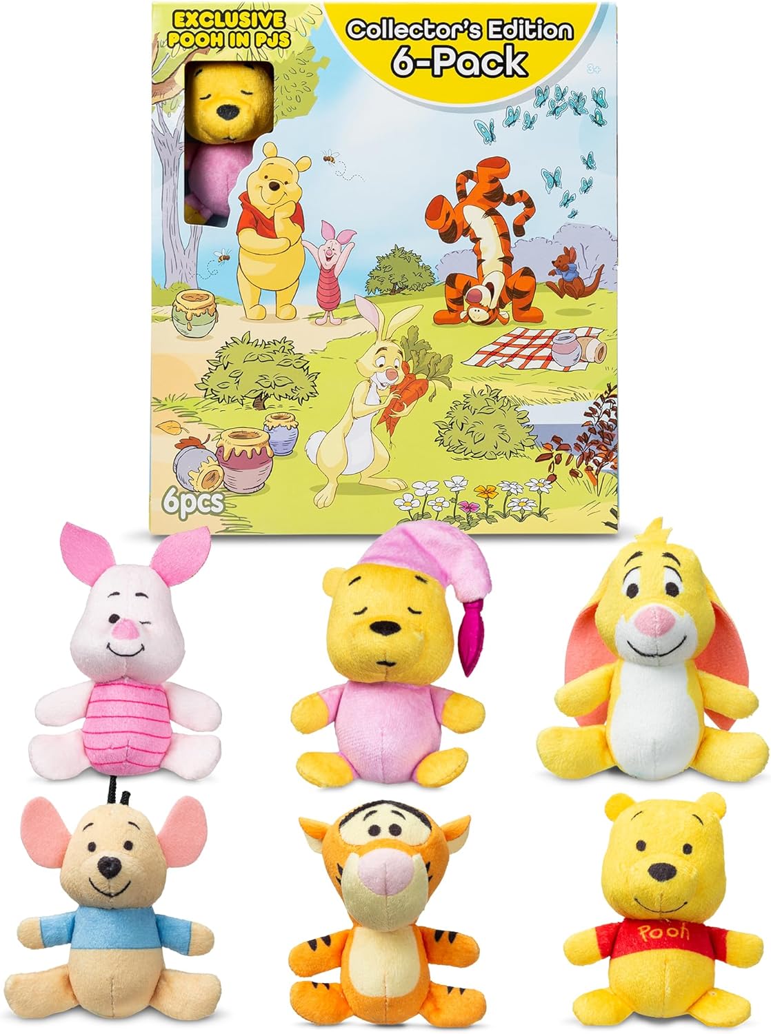 Winnie The Pooh and Pals 6 Pack – Miniature Plush Figure, Suffed Animal, Toy Mini Soft Figure for Kids, Girls and Boys Ages 4+ Winnie The Pooh and Pals 6 Pack – Miniature Plush Figure, Suffed Animal, Toy Mini Soft Figure for Kids, Girls and Boys Ages 4+