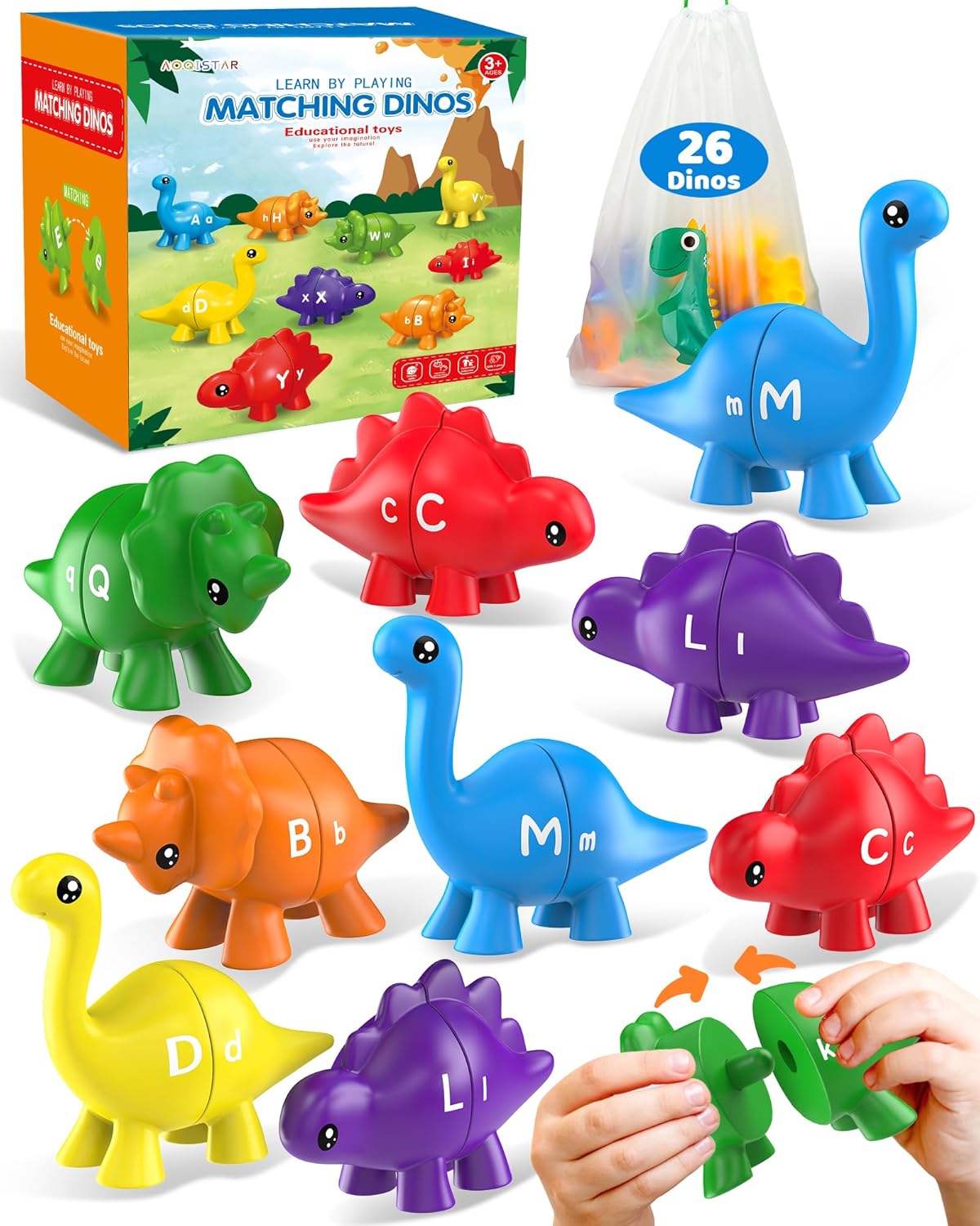 26PCS Dinosaur Alphabet Learning Toys for Toddlers... 26PCS Dinosaur Alphabet Learning Toys for Toddlers...