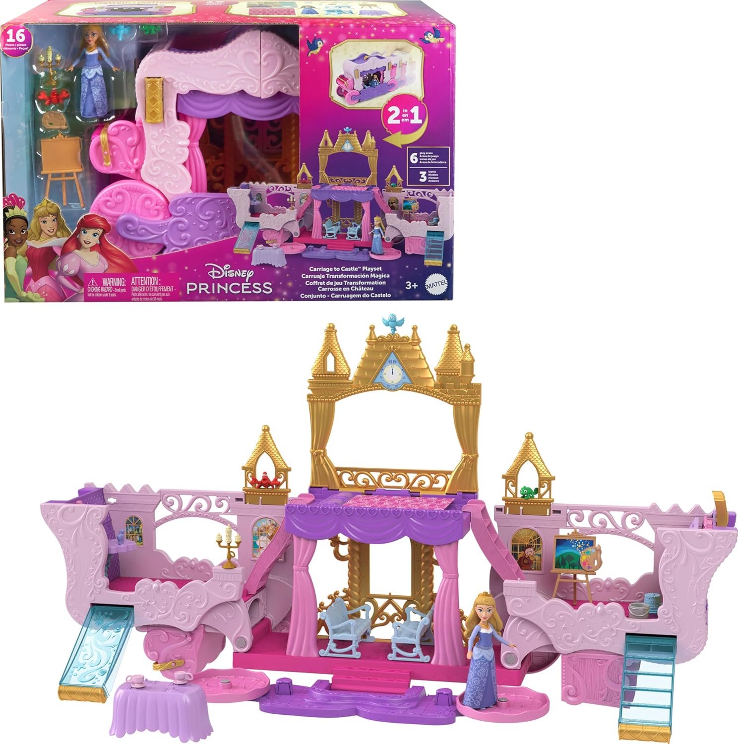 Mattel Disney Princess Toys, Carriage to Castle... Mattel Disney Princess Toys, Carriage to Castle...