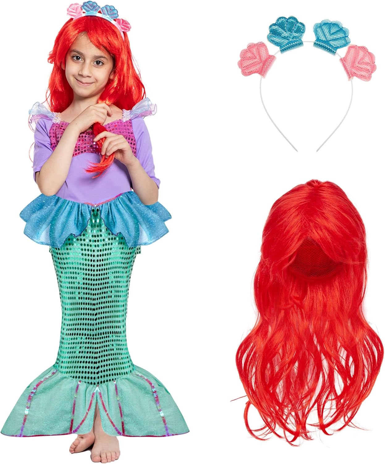 Mermaid Costume for Girls Mermaid Little Princess... Mermaid Costume for Girls Mermaid Little Princess...