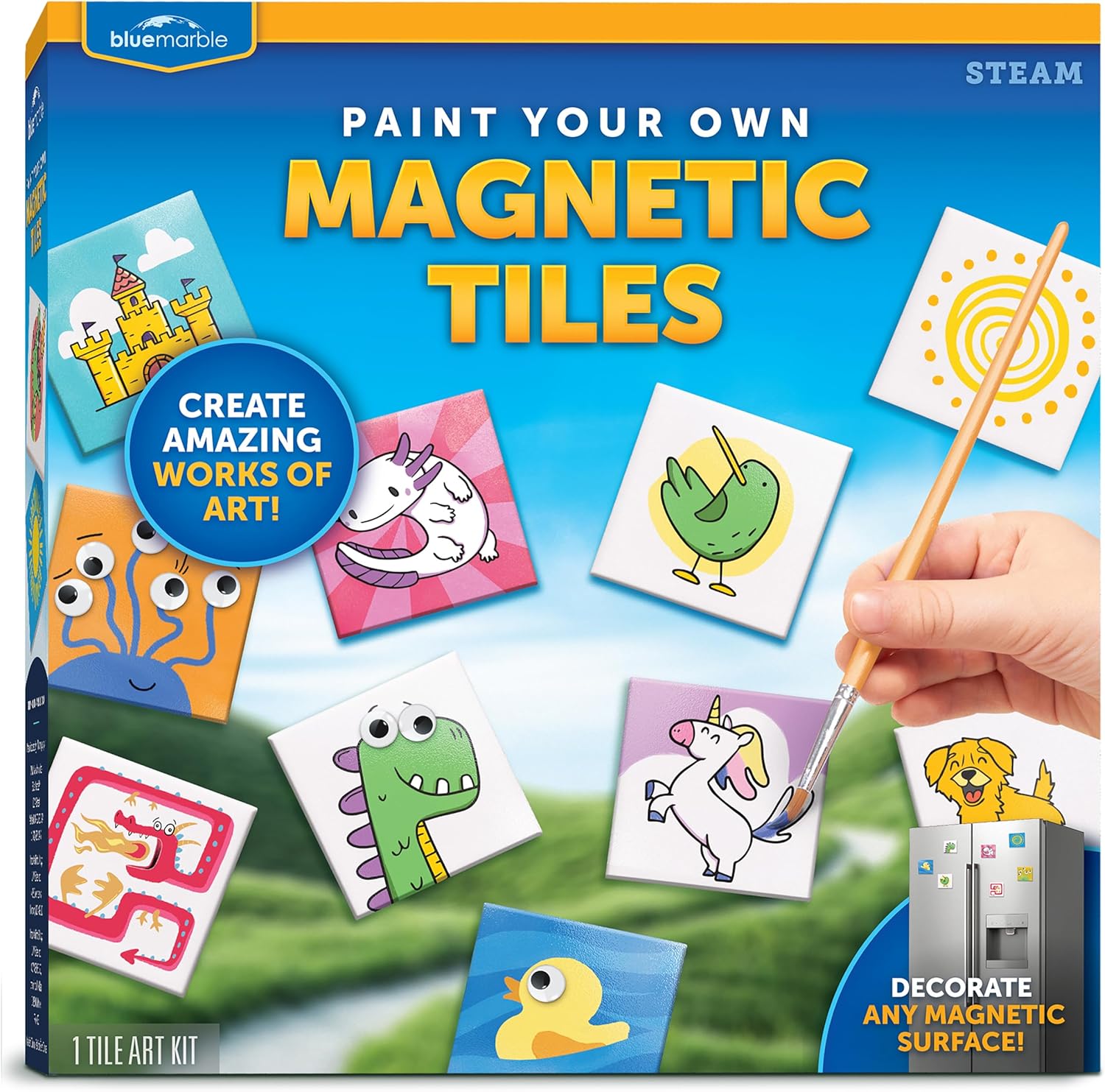Magnetic Tile Art Craft Kit – Paint Your... Magnetic Tile Art Craft Kit – Paint Your...