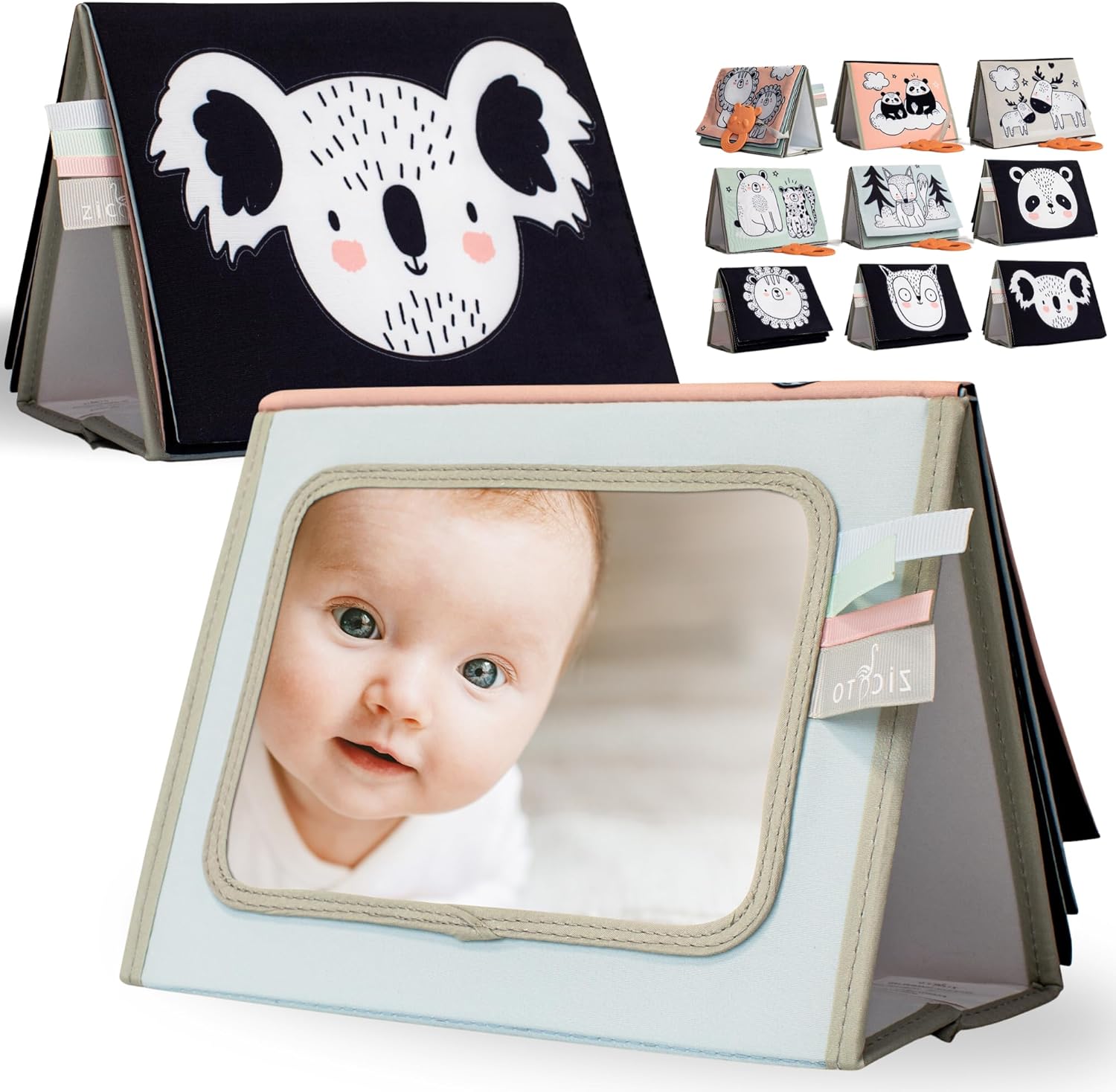 Soft Tummy Time Book w/ Large Stimulating Baby... Soft Tummy Time Book w/ Large Stimulating Baby...
