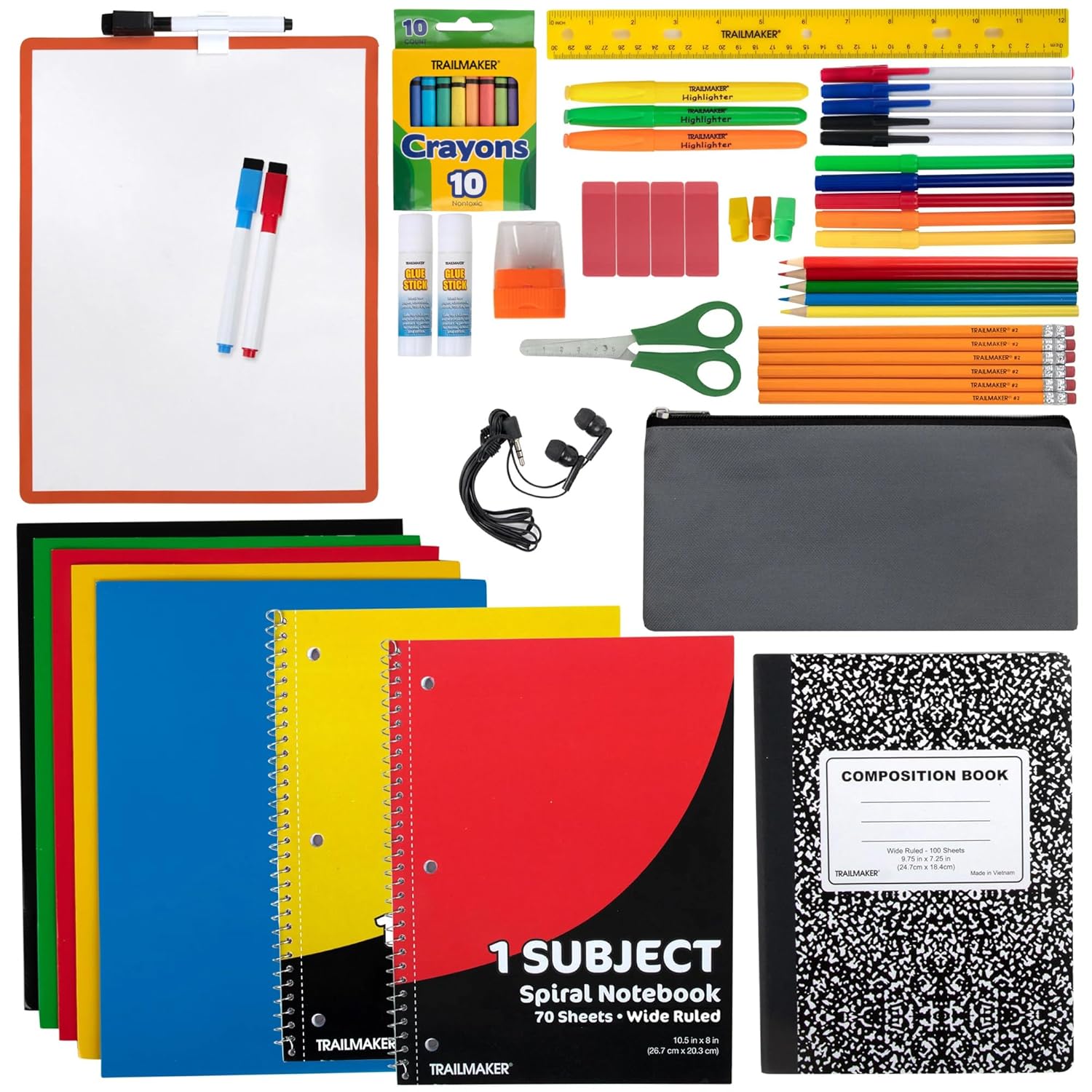 Back to School Supplies 60 Piece Bundle Kit for... Back to School Supplies 60 Piece Bundle Kit for...