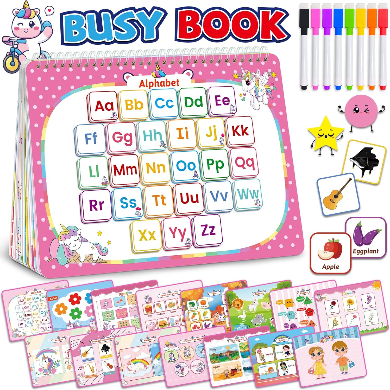 Benresive Montessori Busy Book for Toddlers 2-4,... Benresive Montessori Busy Book for Toddlers 2-4,...