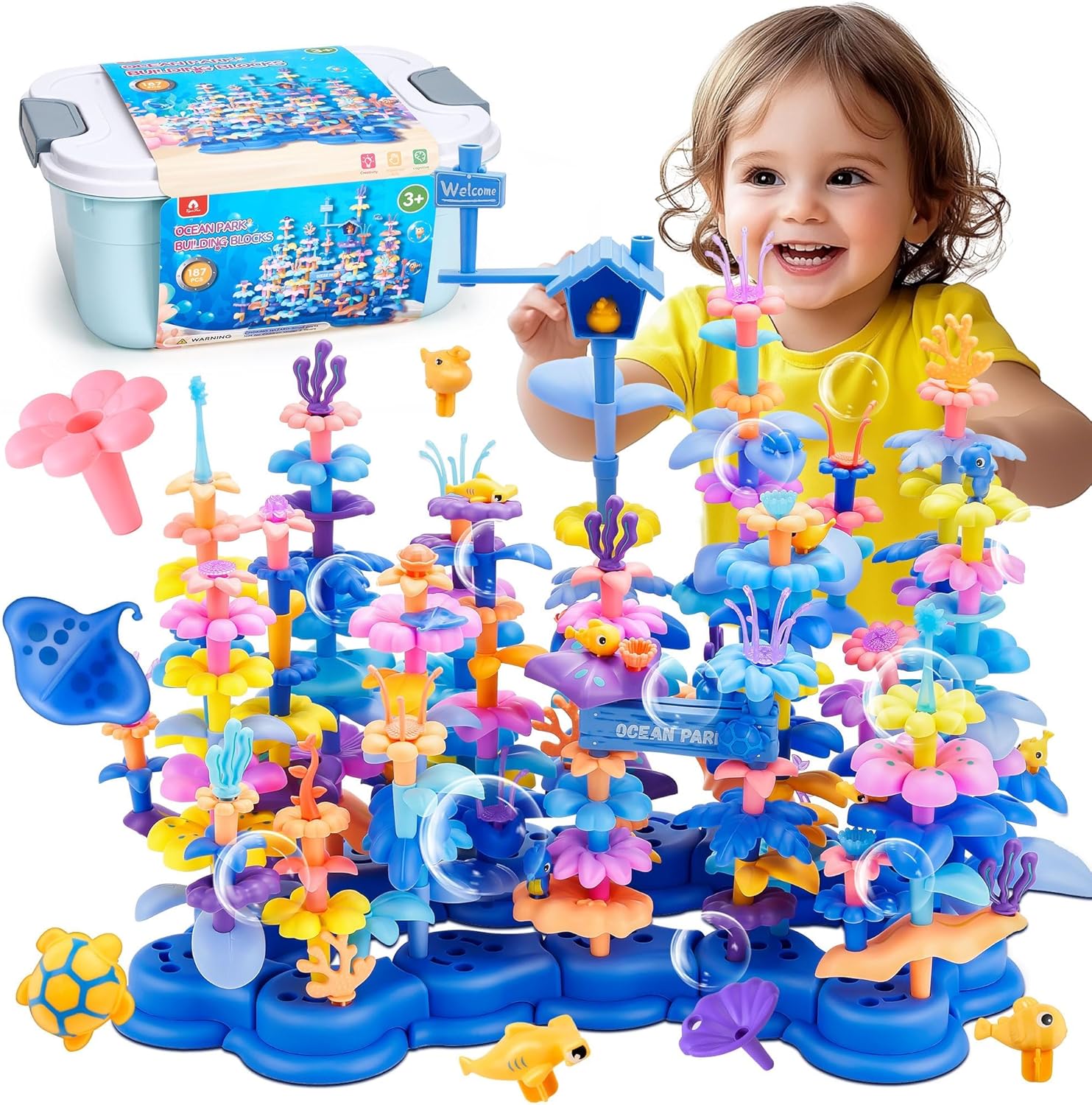 VigorFun 187 PCS Flower Garden Building Toys Set... VigorFun 187 PCS Flower Garden Building Toys Set...