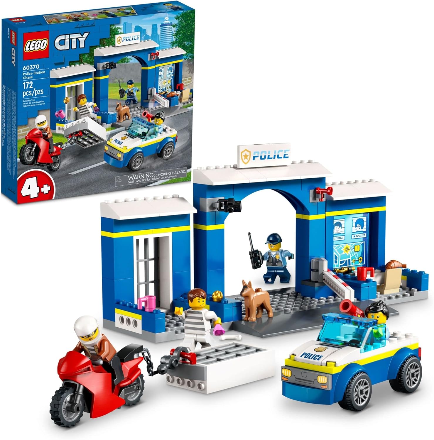 LEGO City Police Station Chase 60370, Playset... LEGO City Police Station Chase 60370, Playset...
