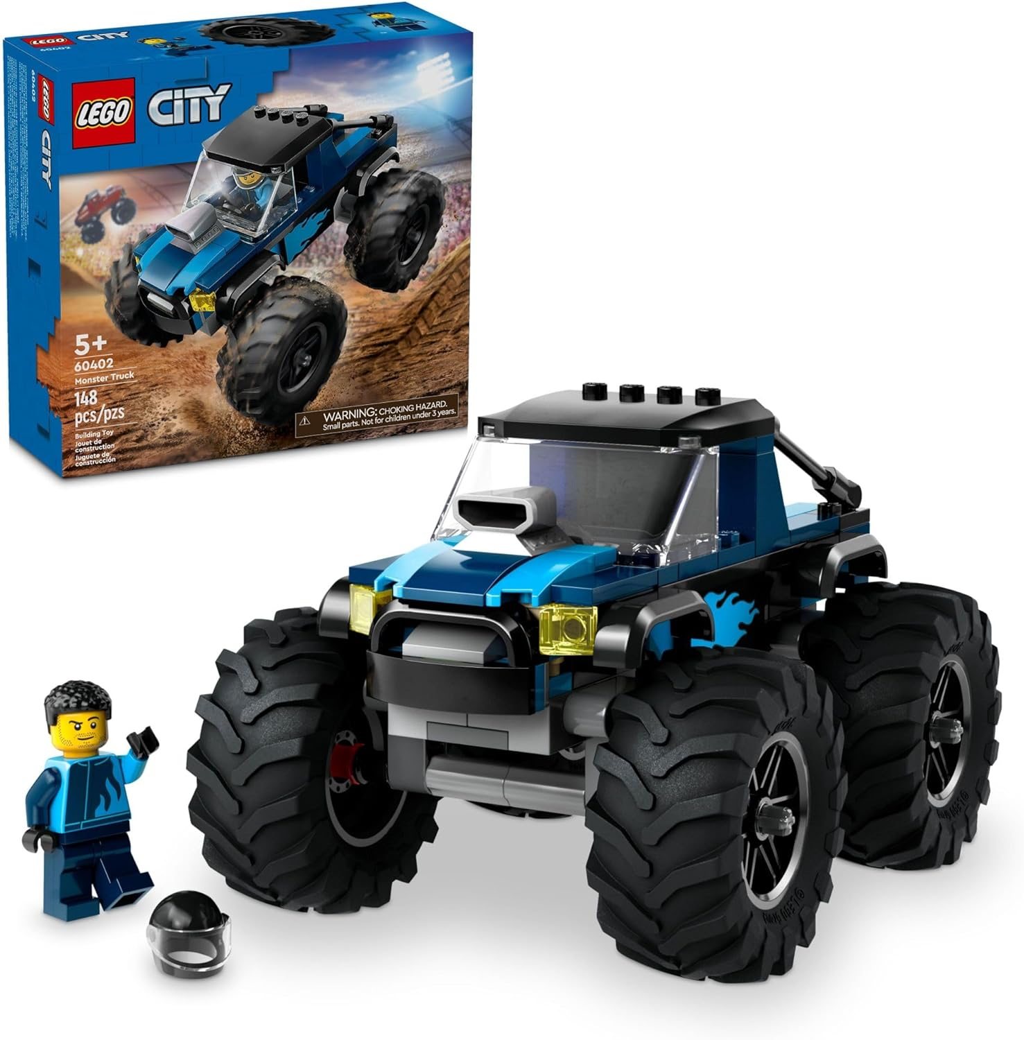 LEGO City Blue Monster Truck Off-Road Toy Playset... LEGO City Blue Monster Truck Off-Road Toy Playset...