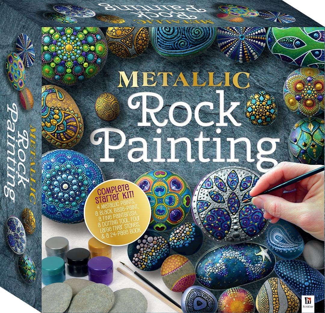 Metallic Rock Painting Box Set – DIY Rock... Metallic Rock Painting Box Set – DIY Rock...