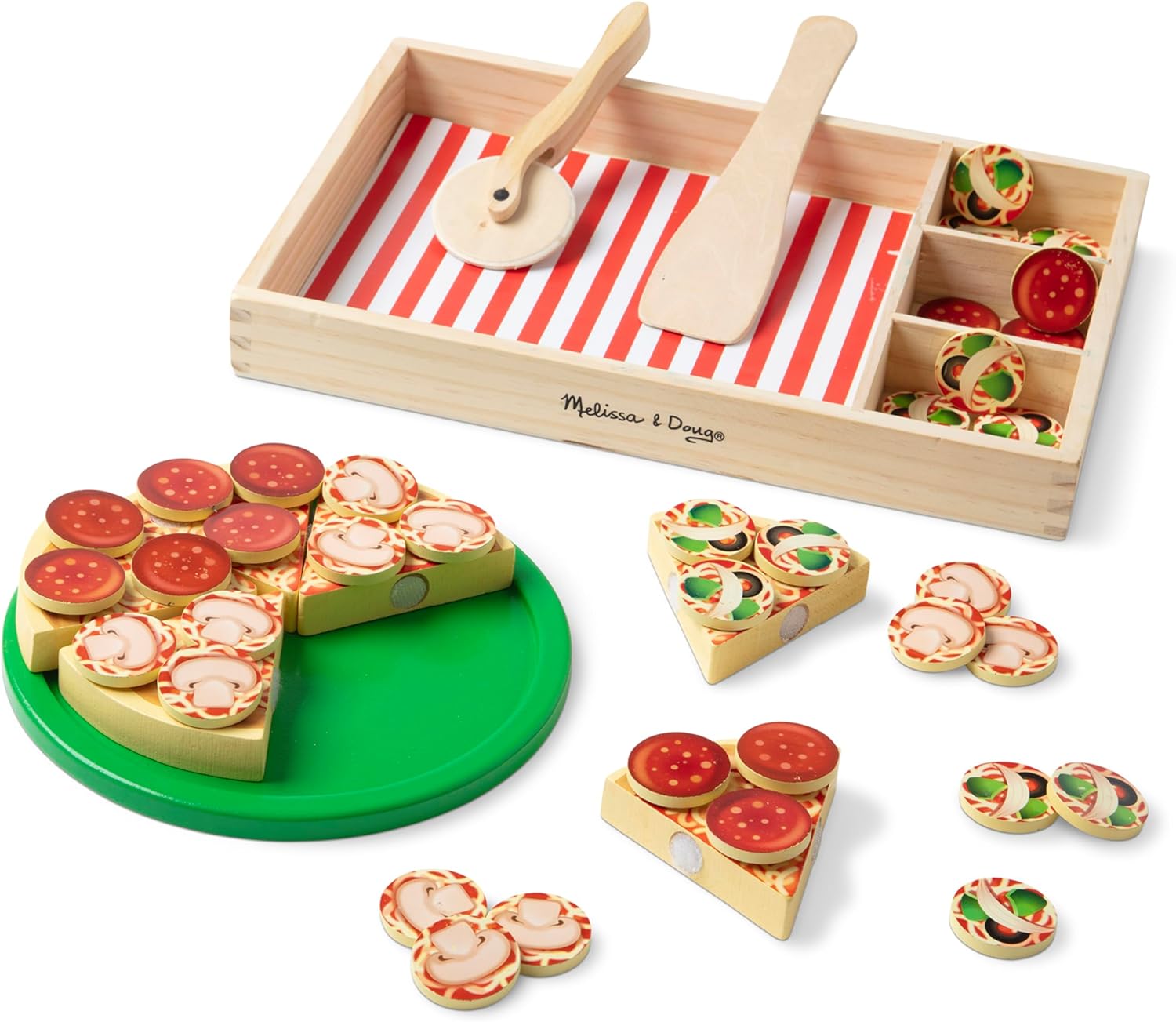 Melissa & Doug Wooden Pizza Party Play Food... Melissa & Doug Wooden Pizza Party Play Food...