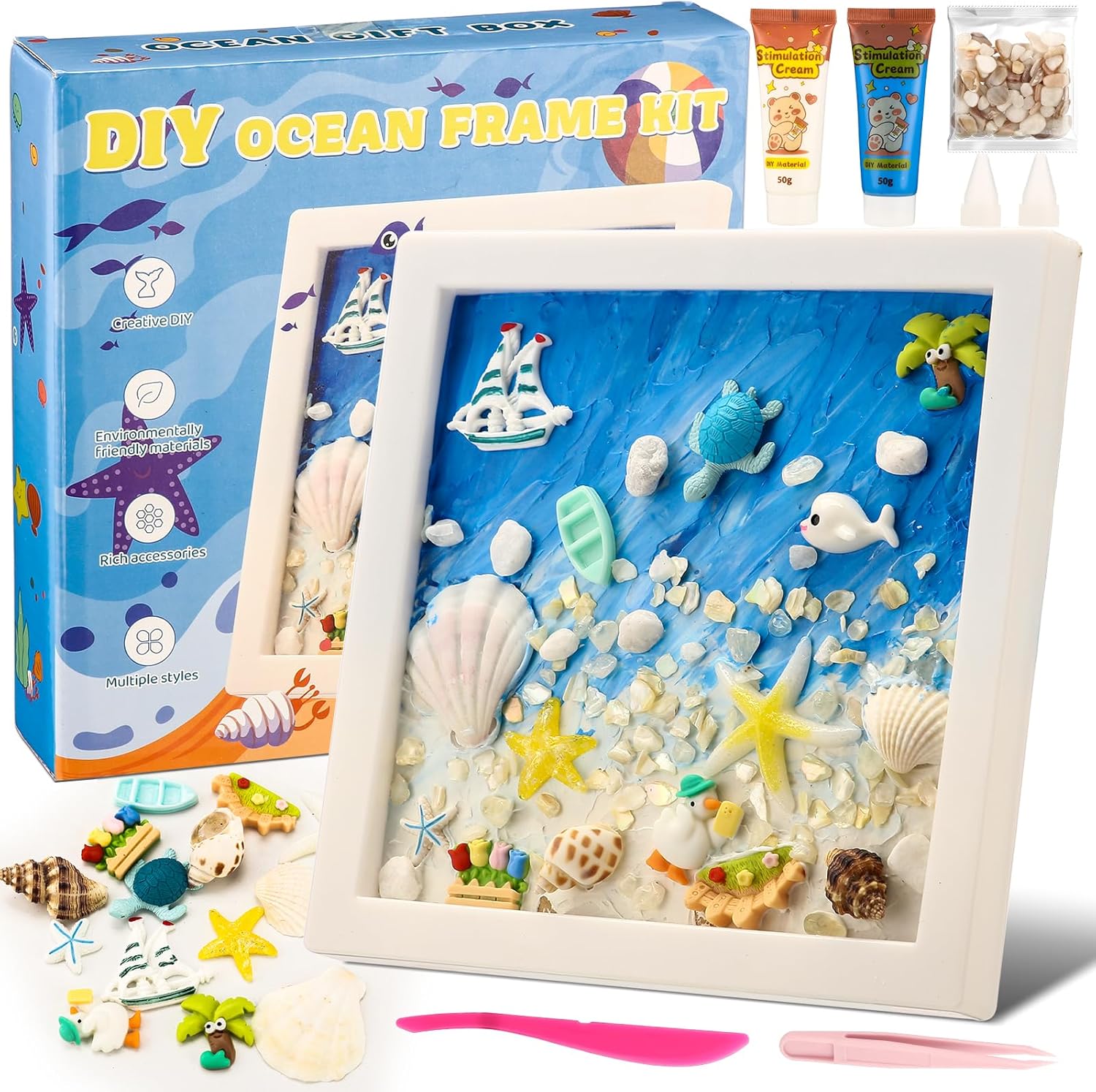 DIY Beach Picture Frame Crafts Kit, Creative Ocean... DIY Beach Picture Frame Crafts Kit, Creative Ocean...