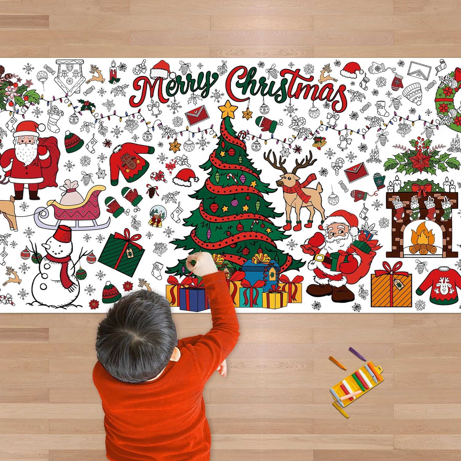 OHOME Xmas Giant Coloring Poster/Tablecloth-Christmas... OHOME Xmas Giant Coloring Poster/Tablecloth-Christmas...