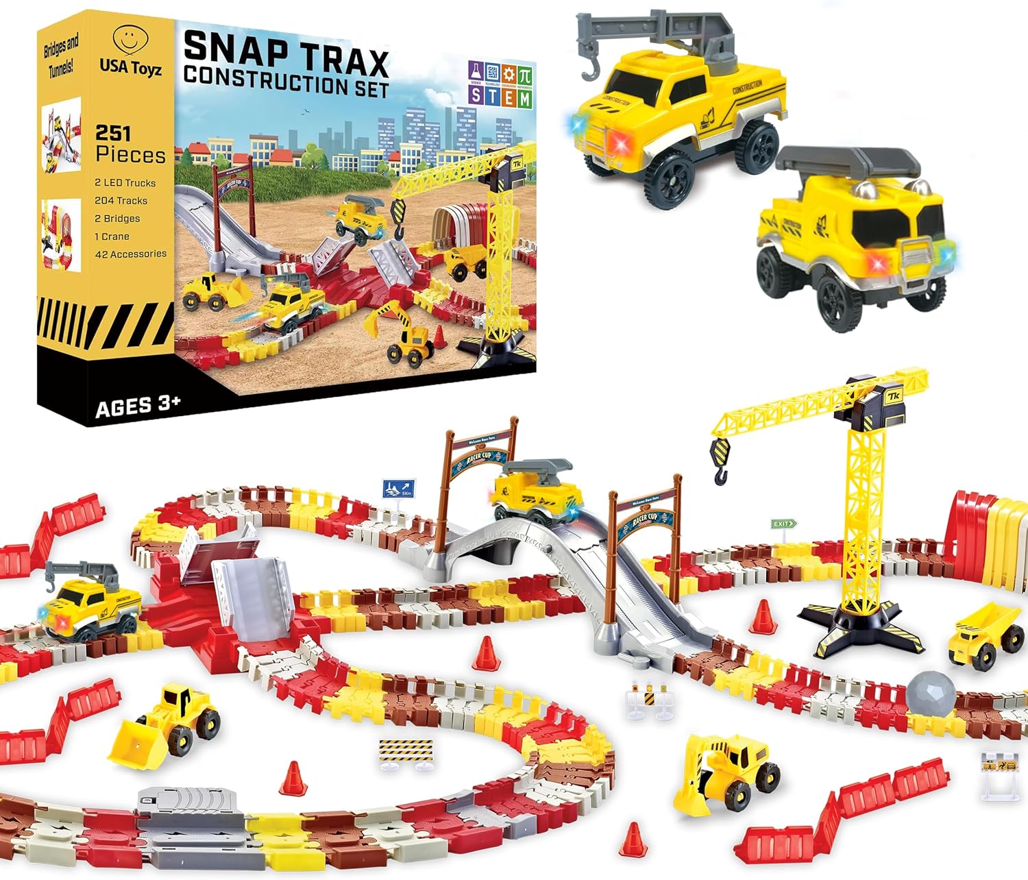 USA Toyz Snap Trax Construction Set Race Tracks... USA Toyz Snap Trax Construction Set Race Tracks...